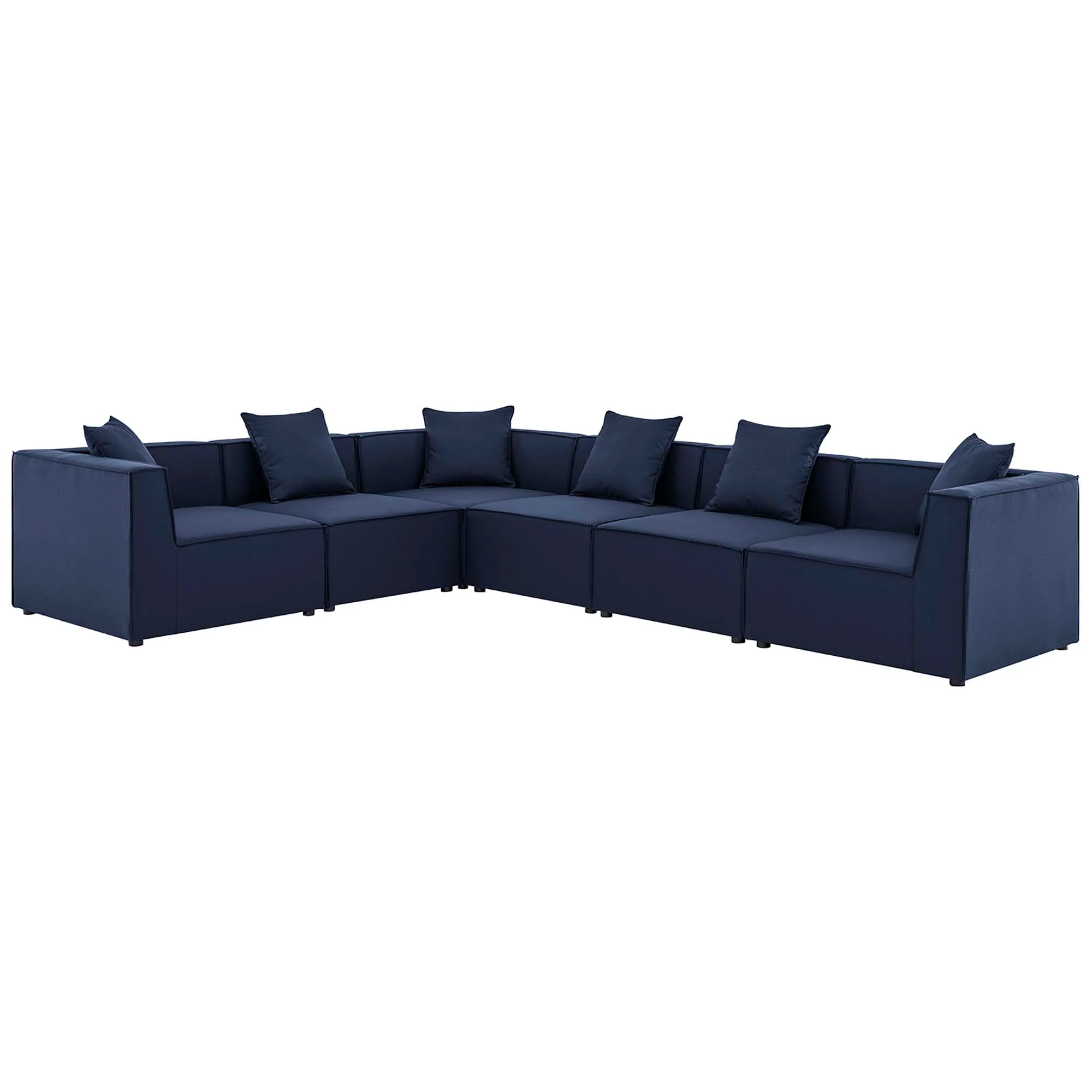 Saybrook 6-Piece Outdoor Patio Upholstered Sectional Sofa by Modway - Image 20