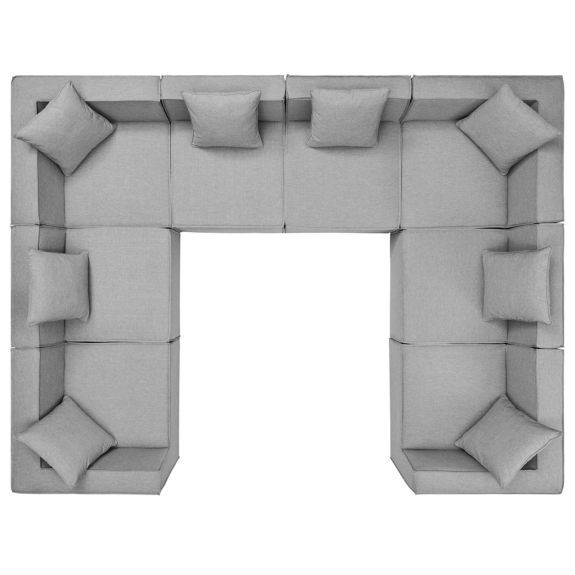 Saybrook 8-Piece Outdoor Patio Upholstered Sectional Sofa by Modway - Image 21