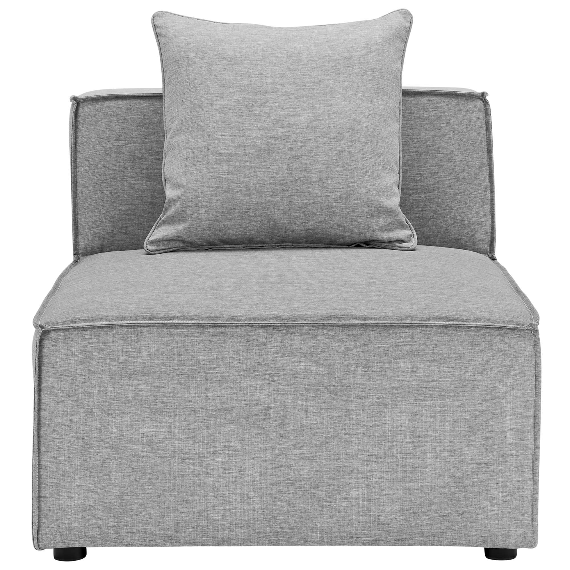Saybrook Outdoor Patio Upholstered Sectional Sofa Armless Chair by Modway - Image 15