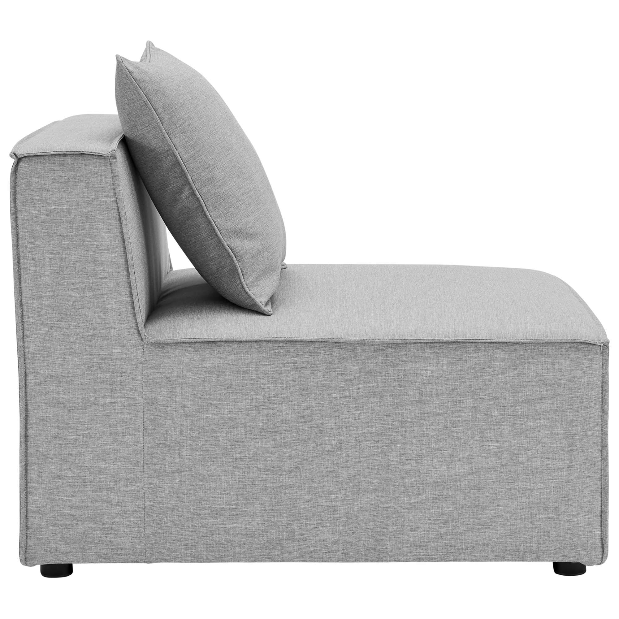 Saybrook Outdoor Patio Upholstered Sectional Sofa Armless Chair by Modway - Image 19