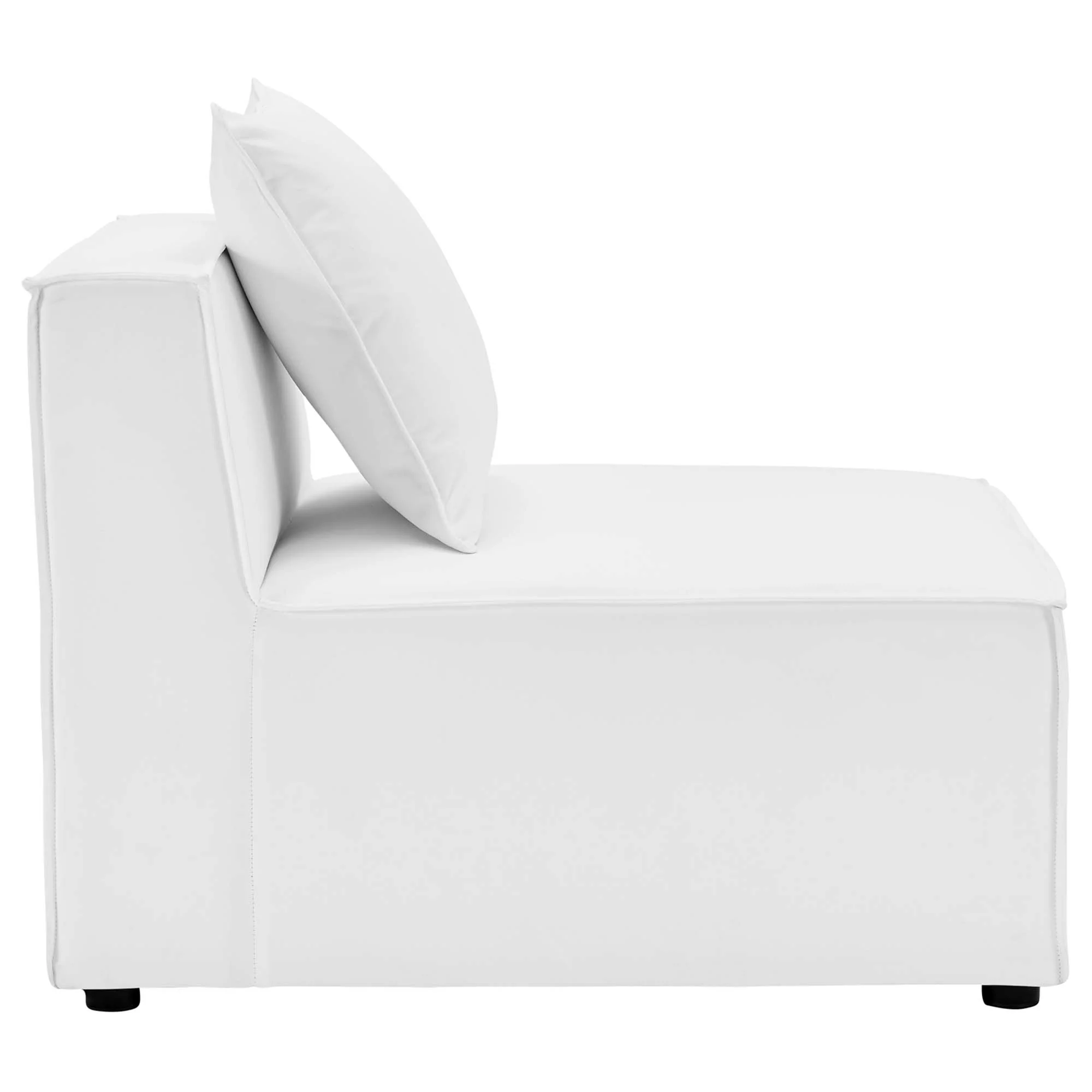 Saybrook Outdoor Patio Upholstered Sectional Sofa Armless Chair by Modway - Image 2