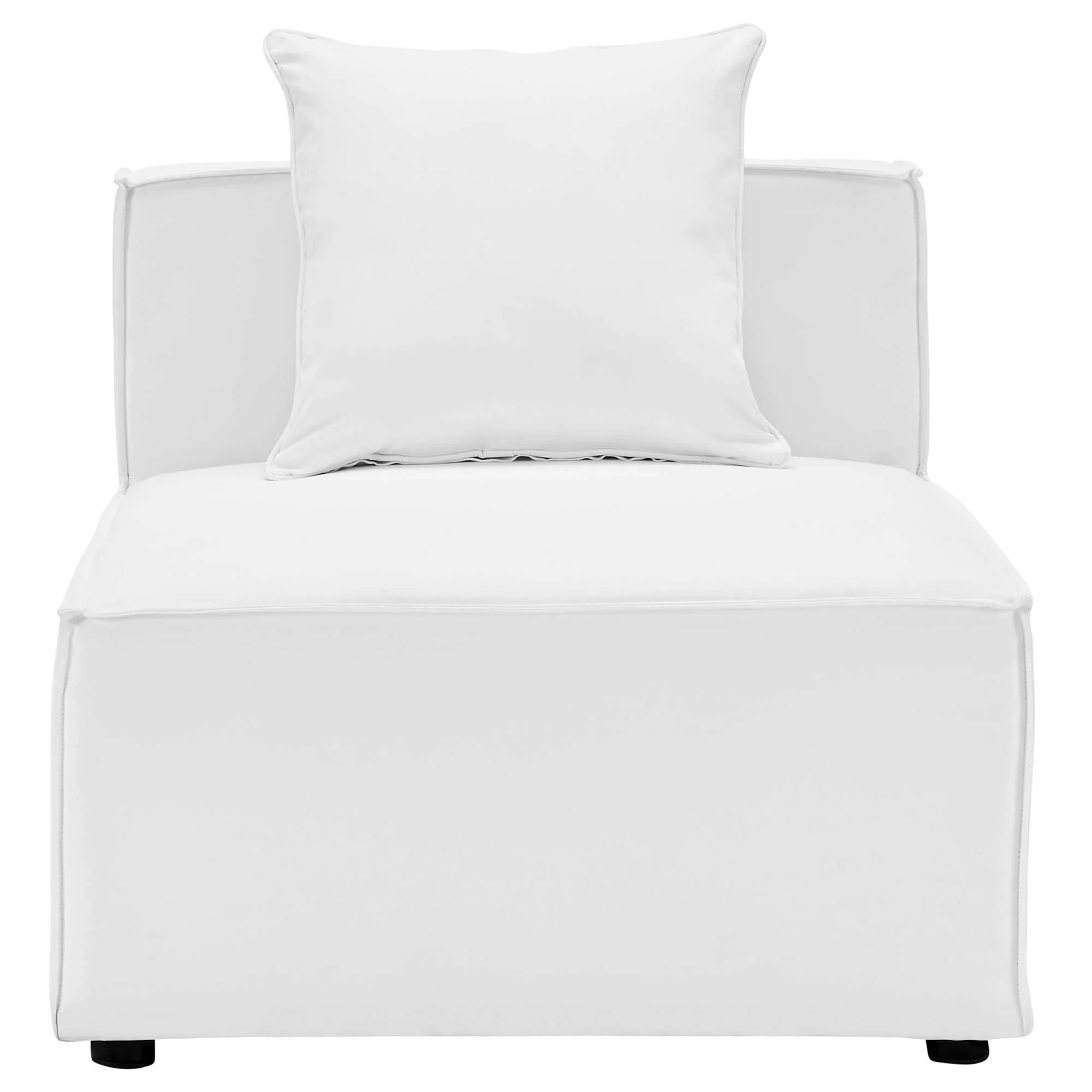 Saybrook Outdoor Patio Upholstered Sectional Sofa Armless Chair by Modway - Image 4