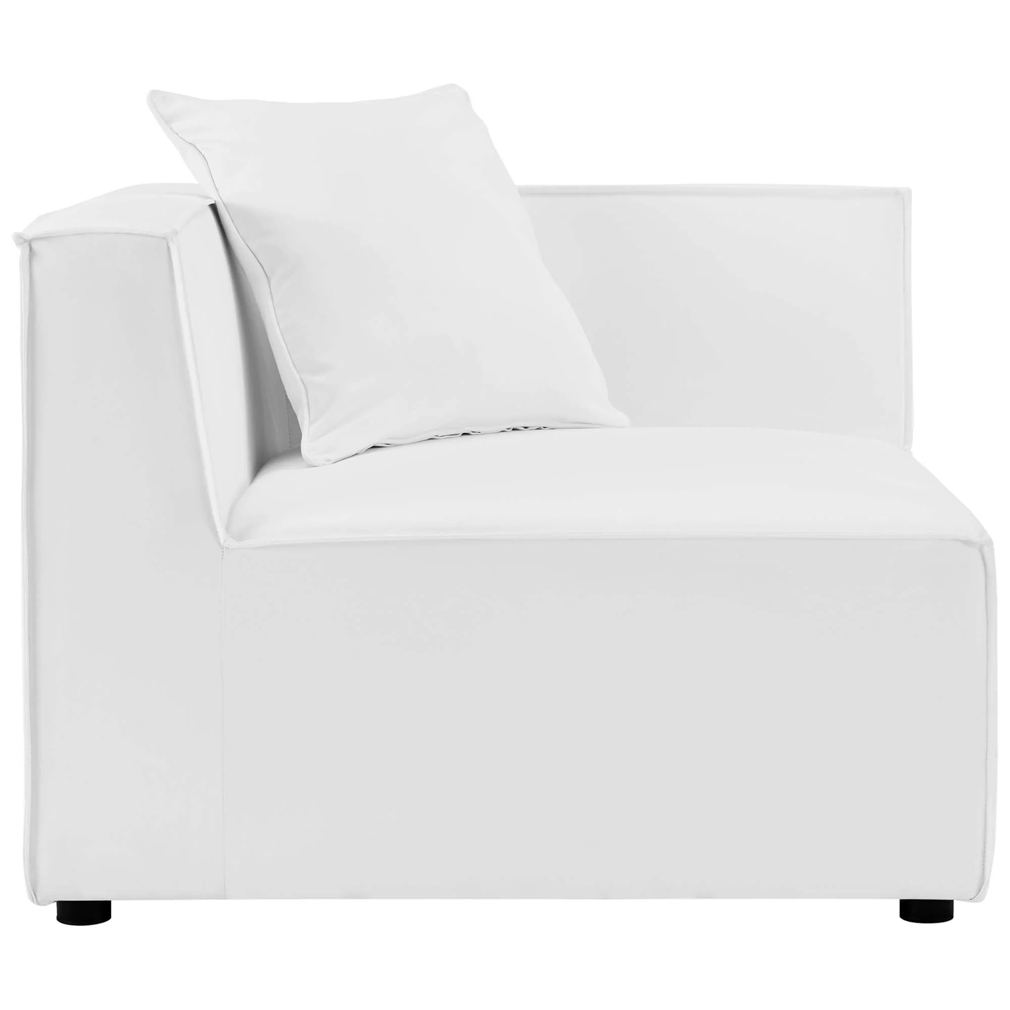Saybrook Outdoor Patio Upholstered Sectional Sofa Corner Chair - Image 5