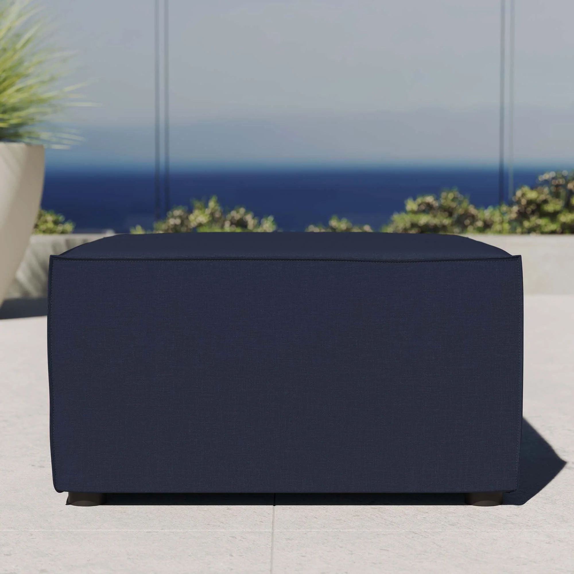 Saybrook Outdoor Patio Upholstered Sectional Sofa Ottoman by Modway - Image 7