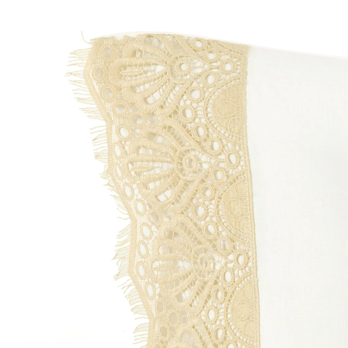 Scalloped Lace Cotton Duvet Cover 3 Piece Set - Image 6