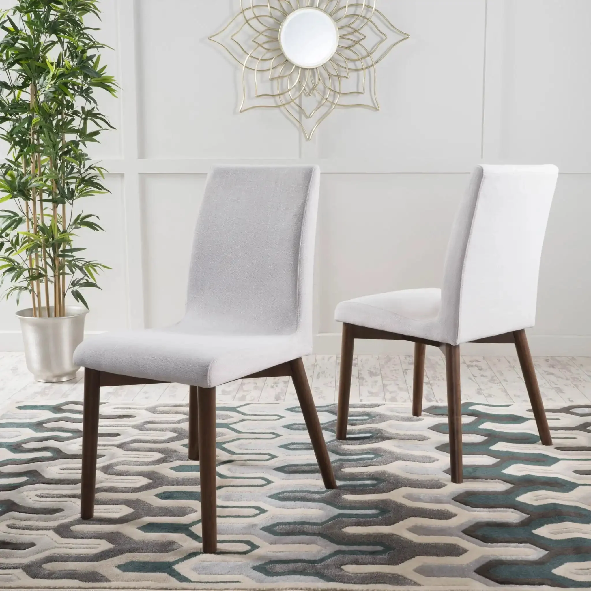 Scandinavian Modern Dining Chair Set - Image 3