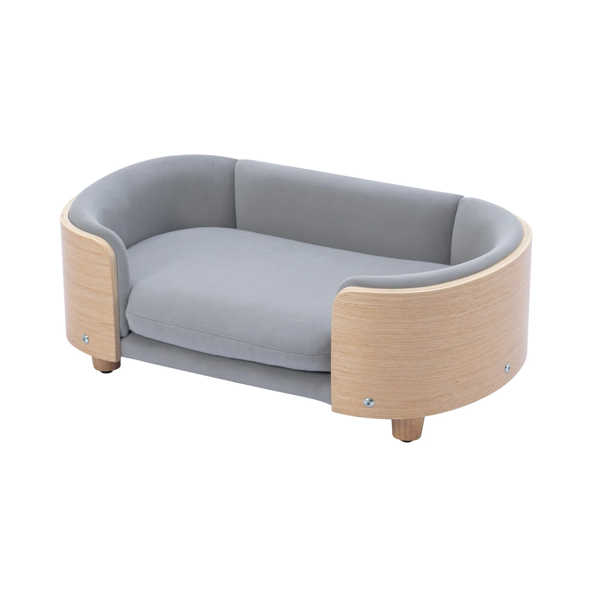 Scandinavian Style Elevated Dog Bed Pet Sofa With Solid Wood Legs - Image 18