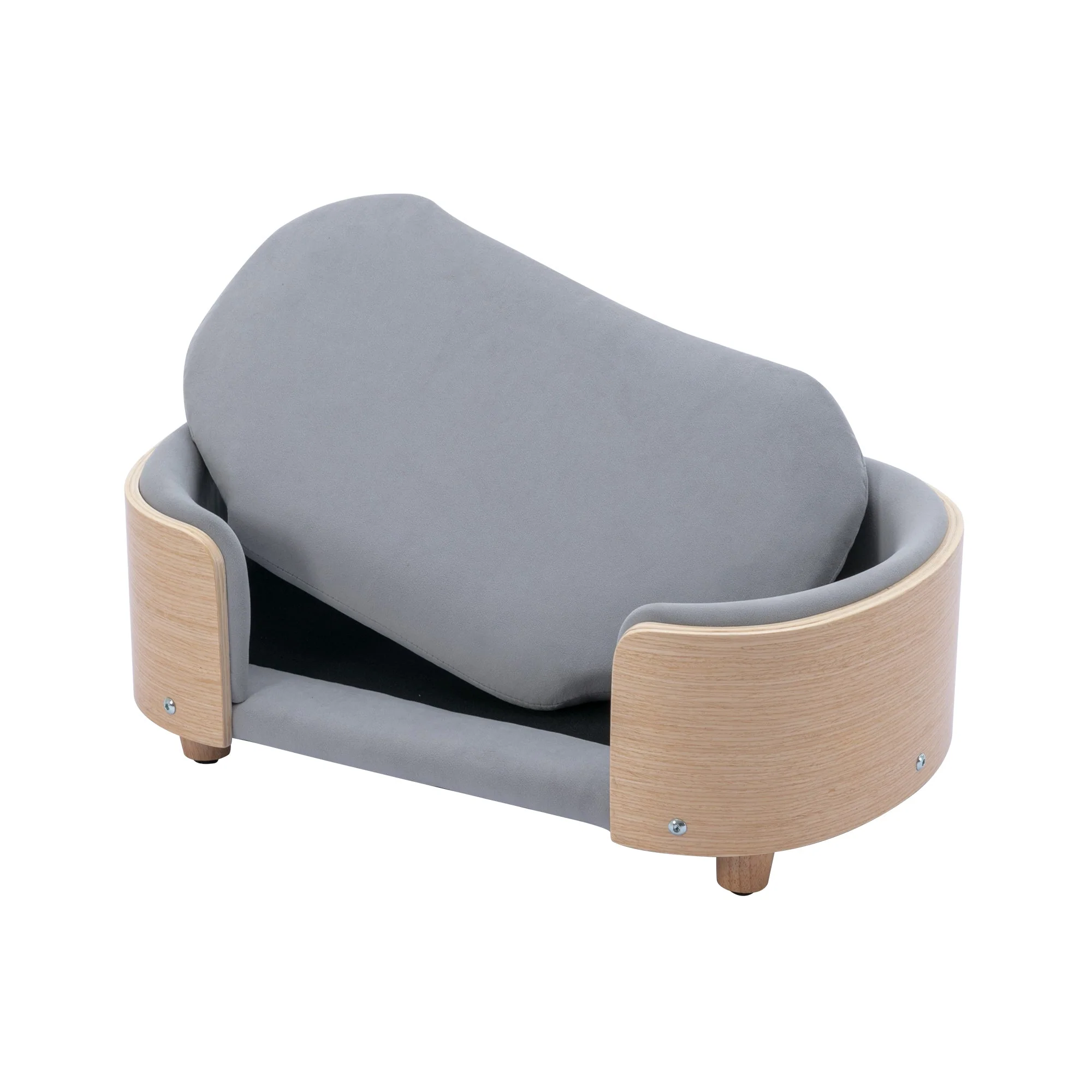 Scandinavian Style Elevated Dog Bed Pet Sofa With Solid Wood Legs - Image 20