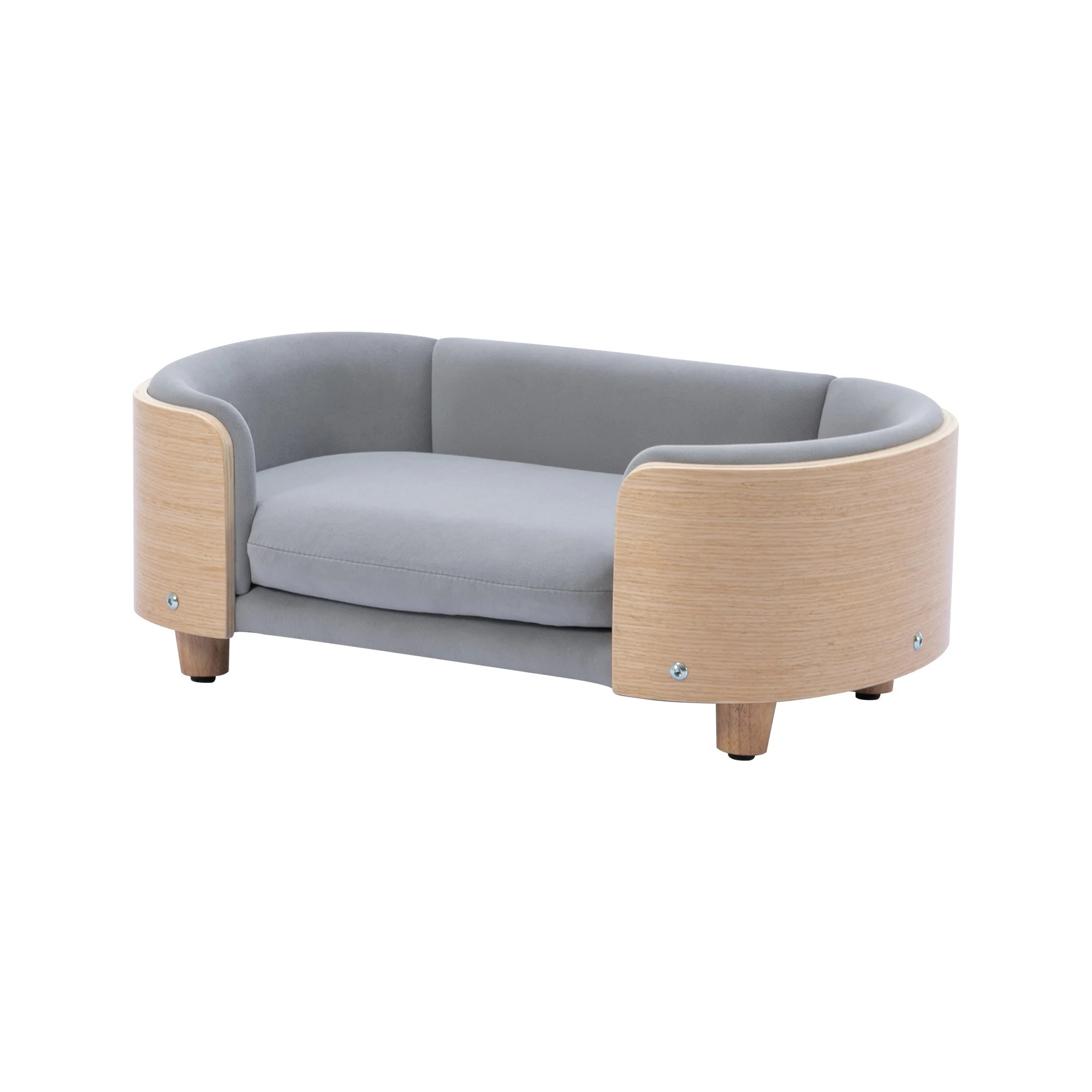 Scandinavian Style Elevated Dog Bed Pet Sofa With Solid Wood Legs - Image 23