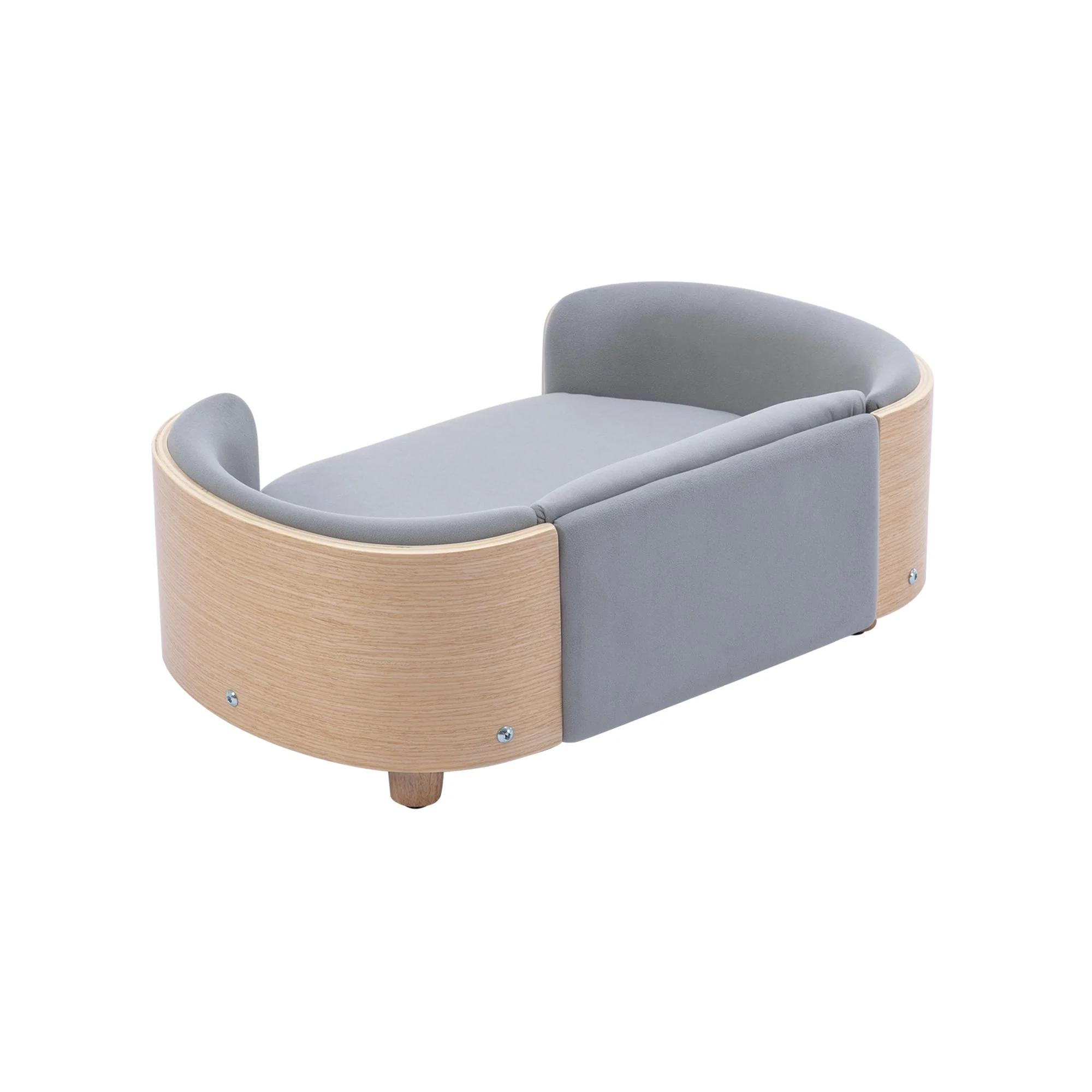 Scandinavian Style Elevated Dog Bed Pet Sofa With Solid Wood Legs - Image 25