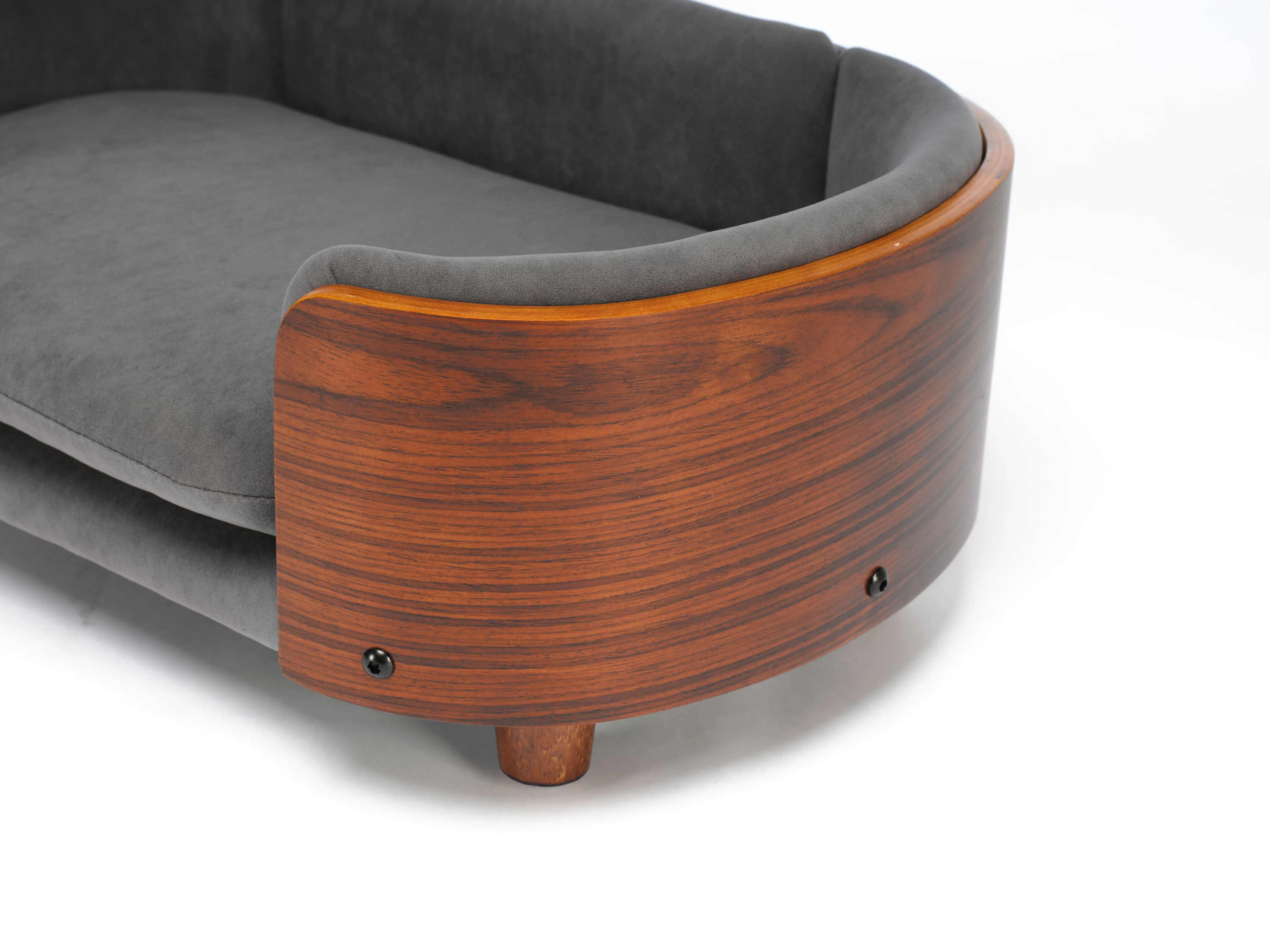 Scandinavian Style Elevated Dog Bed with Solid Walnut Wood Legs - Image 15