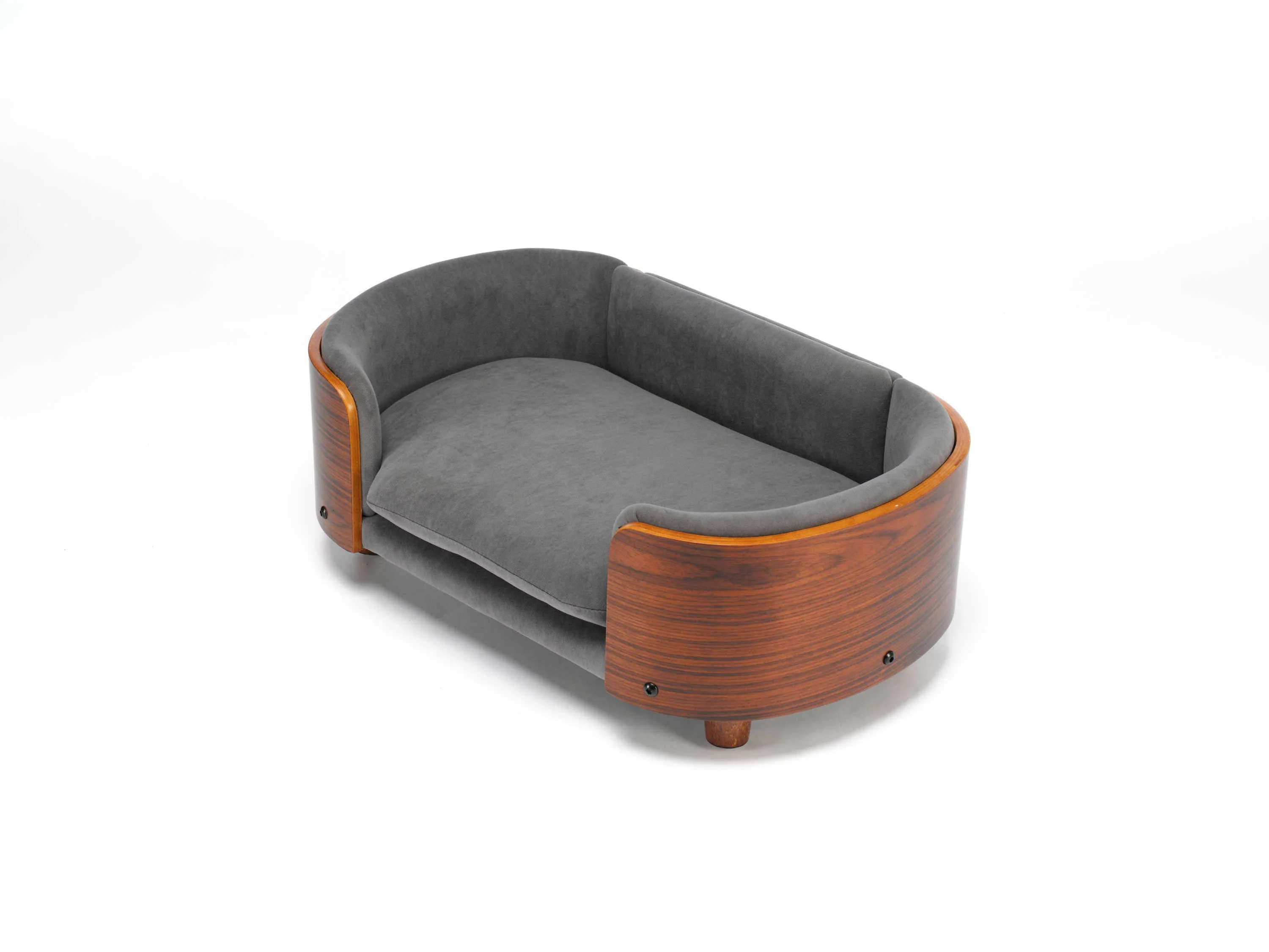 Scandinavian Style Elevated Dog Bed with Solid Walnut Wood Legs - Image 16