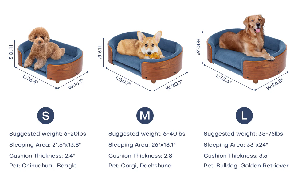 Scandinavian Style Elevated Dog Bed with Solid Walnut Wood Legs - Image 22