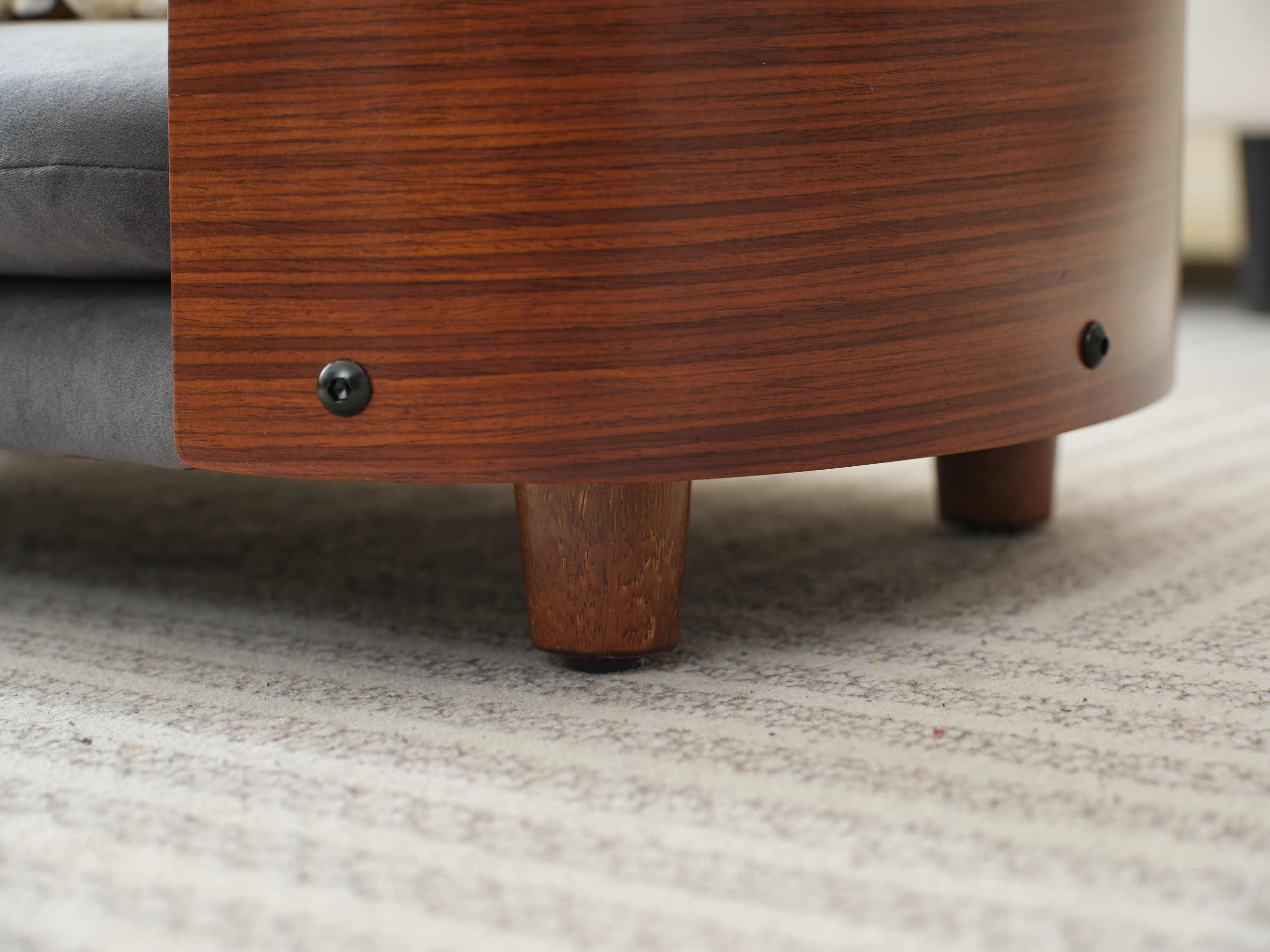 Scandinavian Style Elevated Dog Bed with Solid Walnut Wood Legs - Image 3