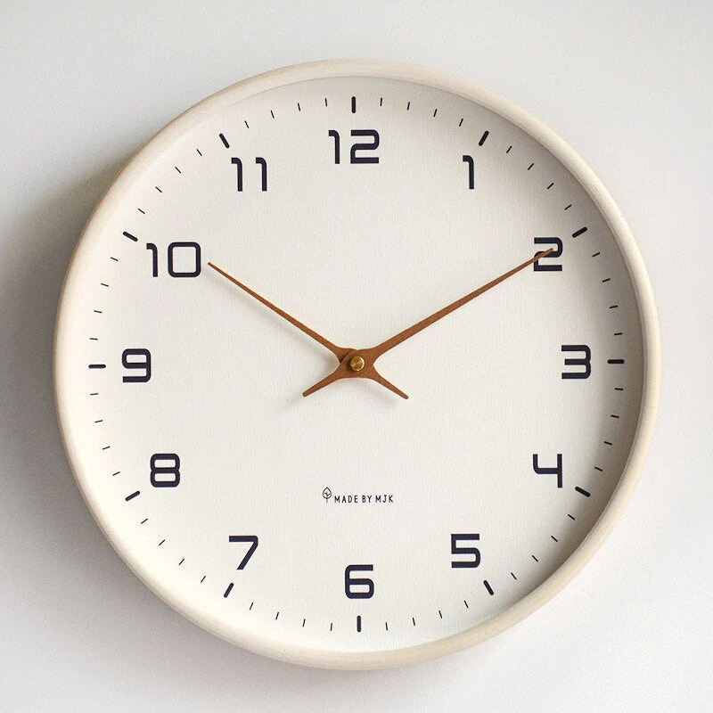 Scandinavian Wooden Wall Clock Minimalist Quartz Silent 25cm 30cm - Image 3