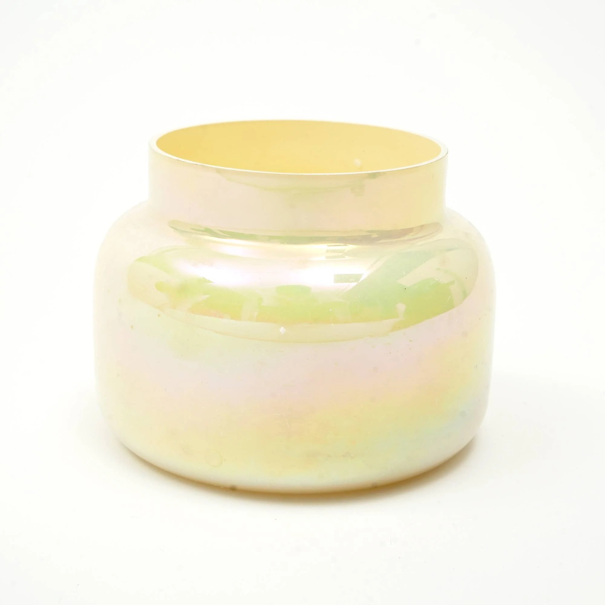 Scented Wax Candle Jar with Lid in Pastel Yellow - Image 3