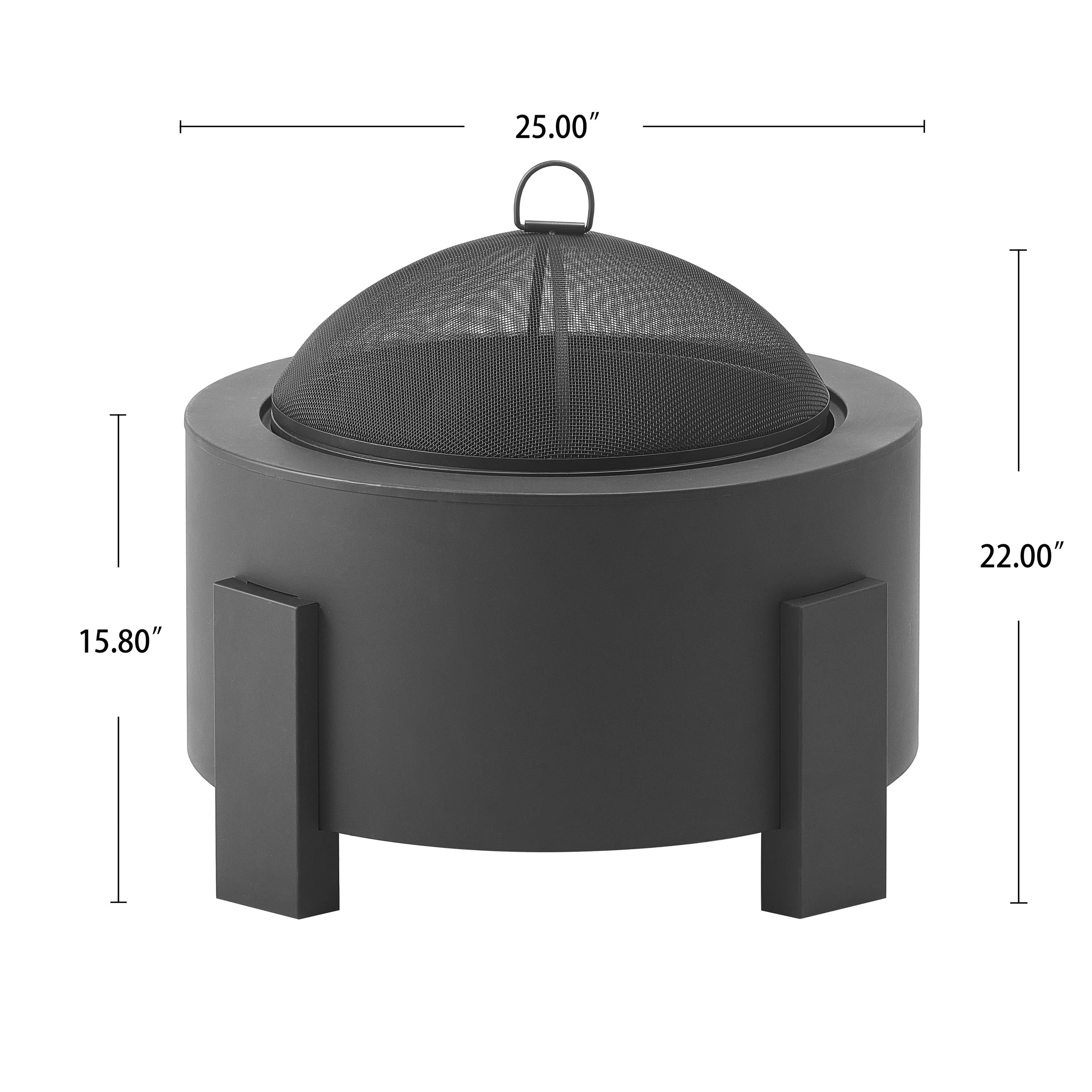Scott Living Flicker Wood Burning Iron Fire Pit - Image 5