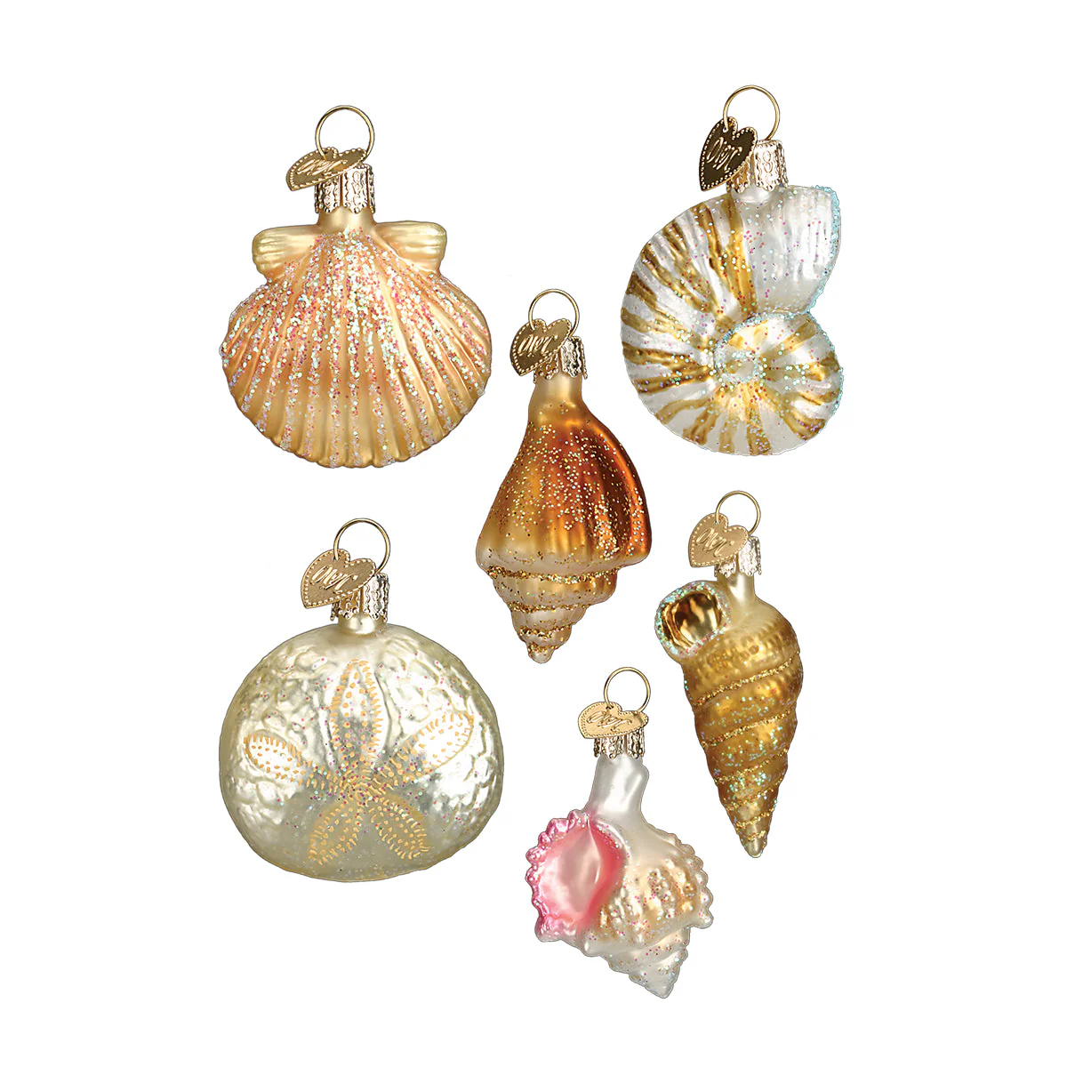 Sea Shell Christmas Ornament Set - Image 2