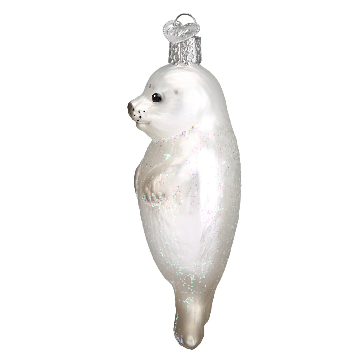 Seal Pup Glass Christmas Ornament - Image 5