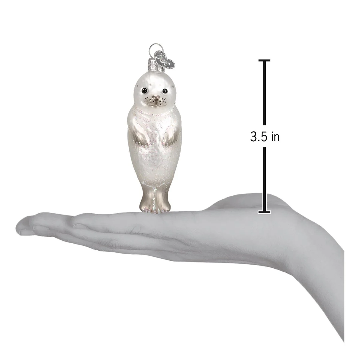 Seal Pup Glass Christmas Ornament - Image 6