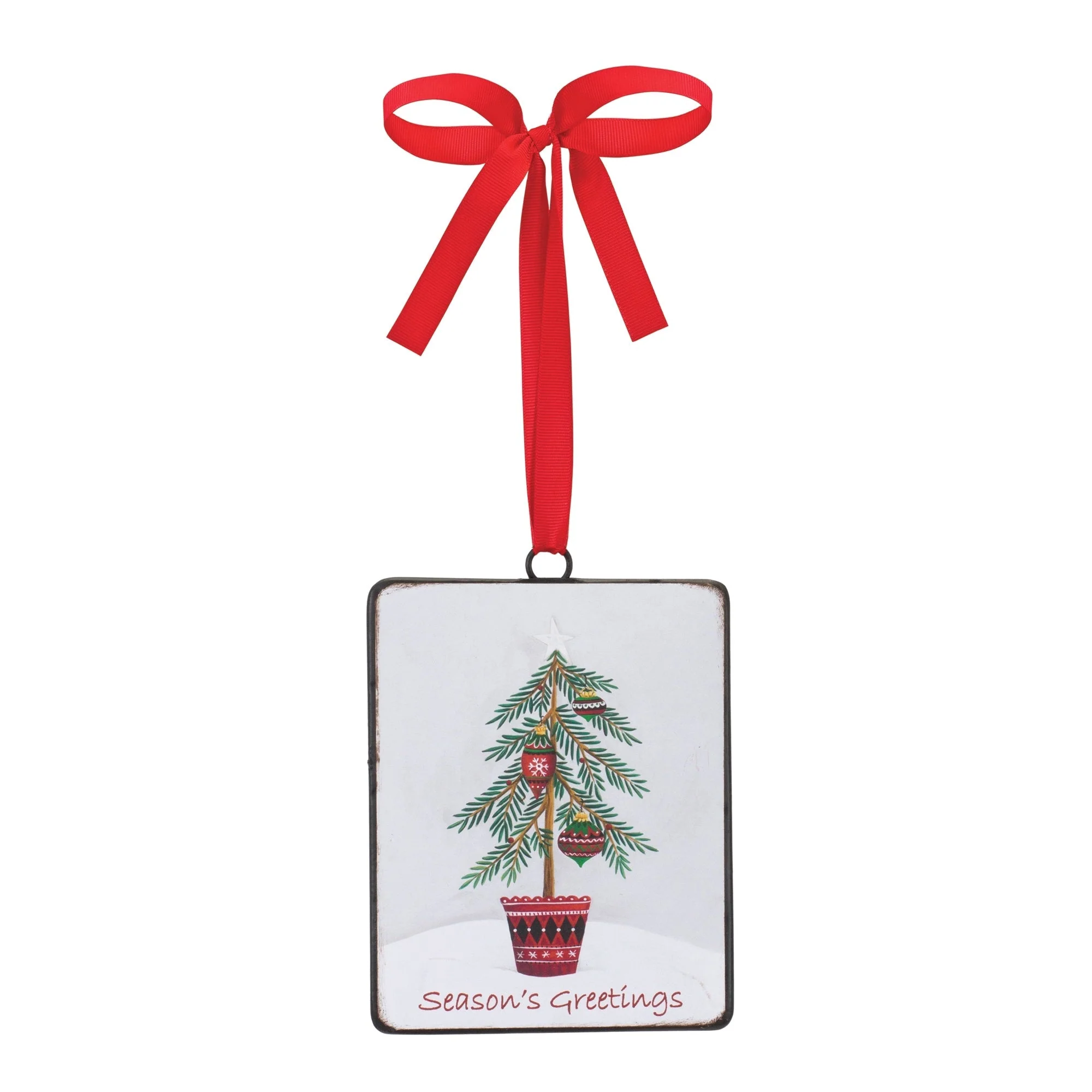 Seasons Greetings Pine Tree Ornament (Set of 12) - Image 2