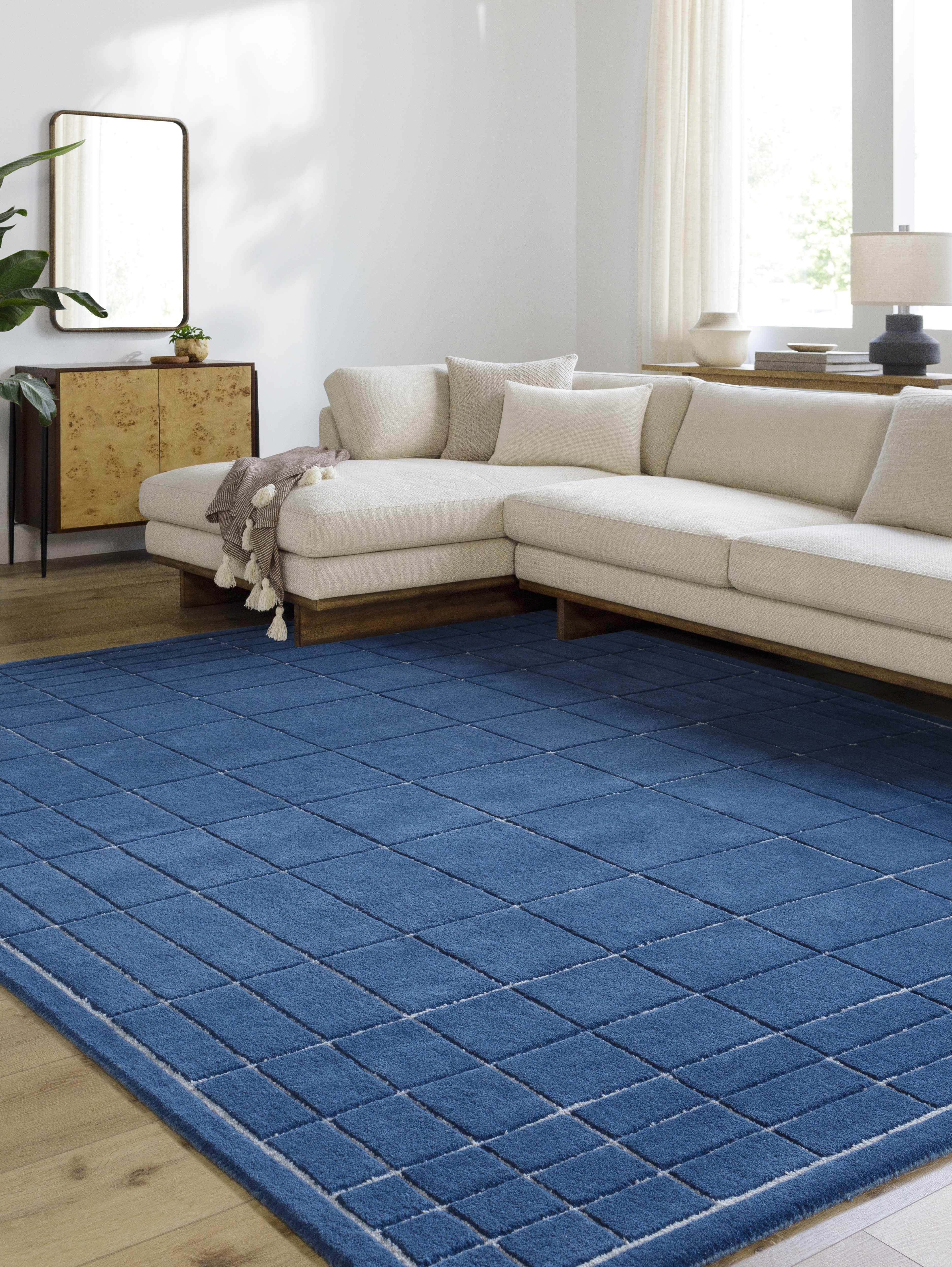 Sedna Navy Wool Area Rug - Image 2