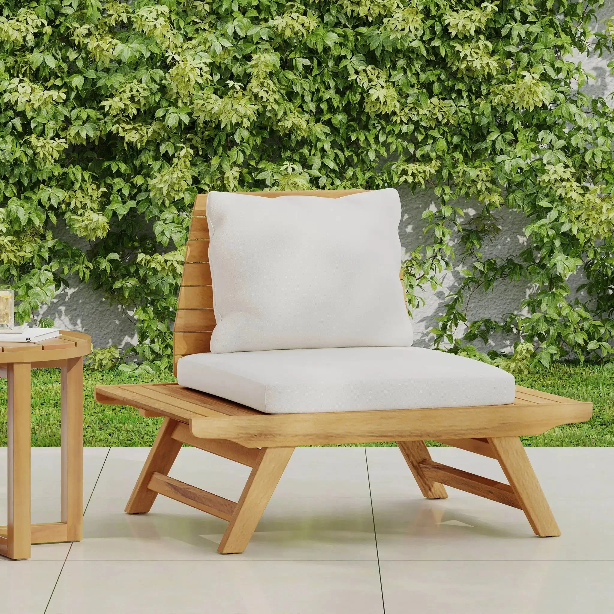 Sedona - Outdoor Club Chair With Slatted Design - Image 3