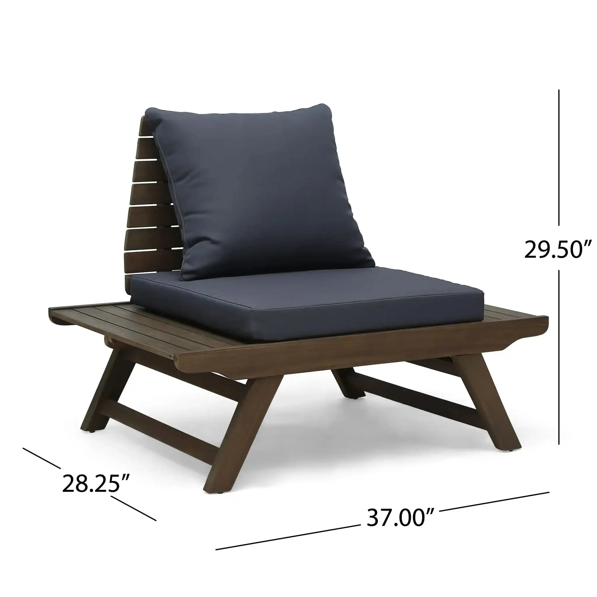 Sedona - Outdoor Club Chair With Slatted Design - Image 4
