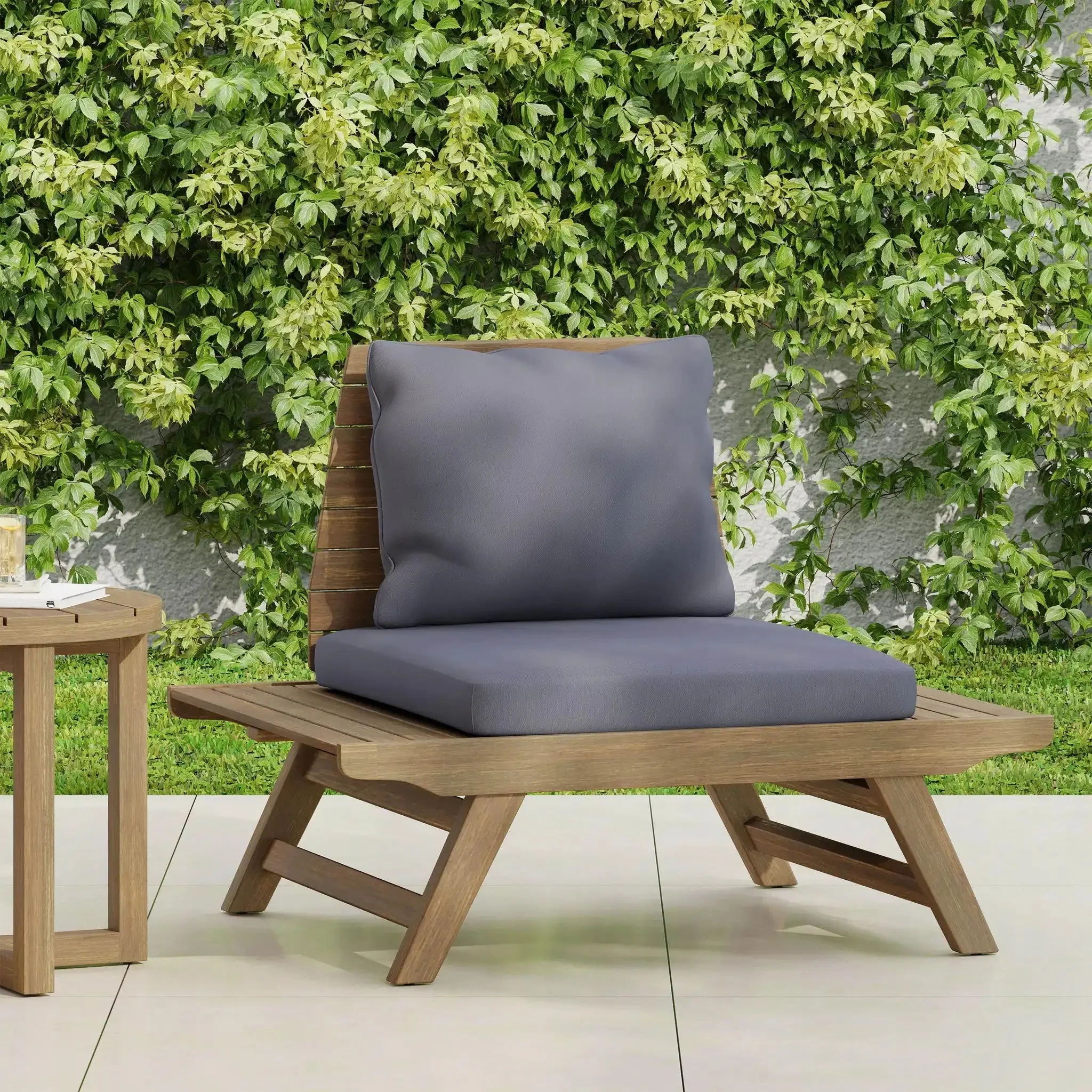 Sedona - Outdoor Club Chair With Slatted Design - Image 8