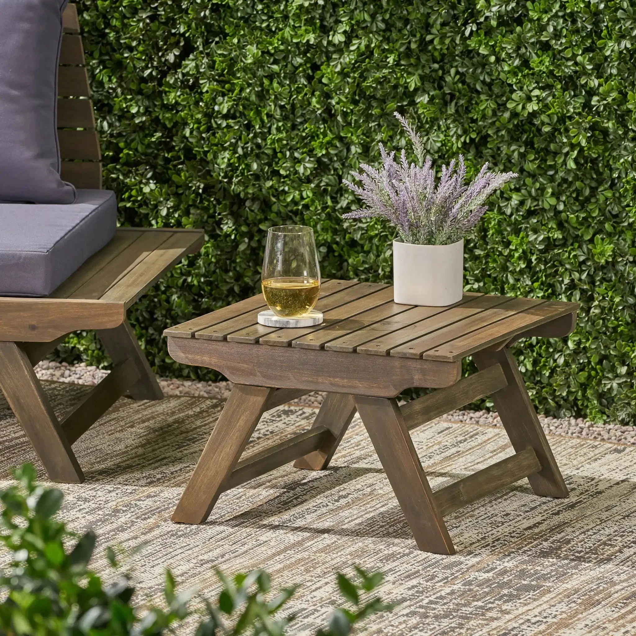 Sedona - Outdoor Side Table With Open Slat Design - Image 4