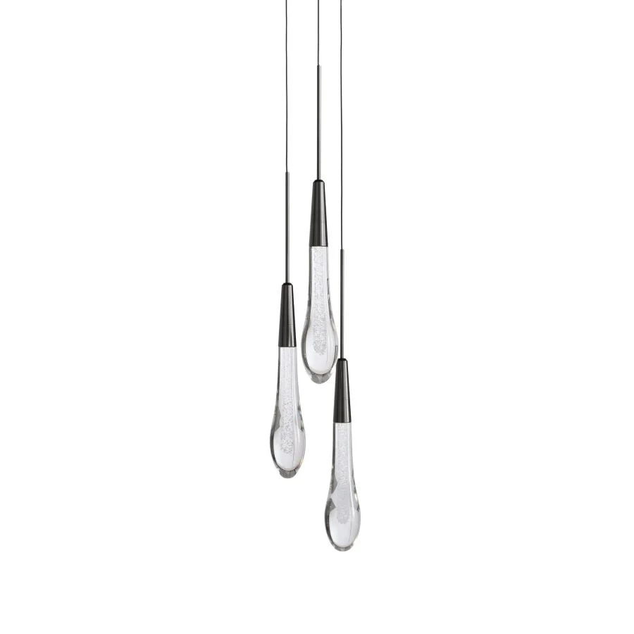 Seeded Glass Raindrop Pendant Light 1-Light 3-Light E12 Fixture - Image 11