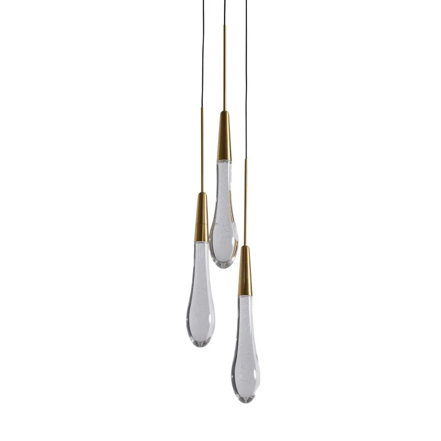 Seeded Glass Raindrop Pendant Light 1-Light 3-Light E12 Fixture - Image 13