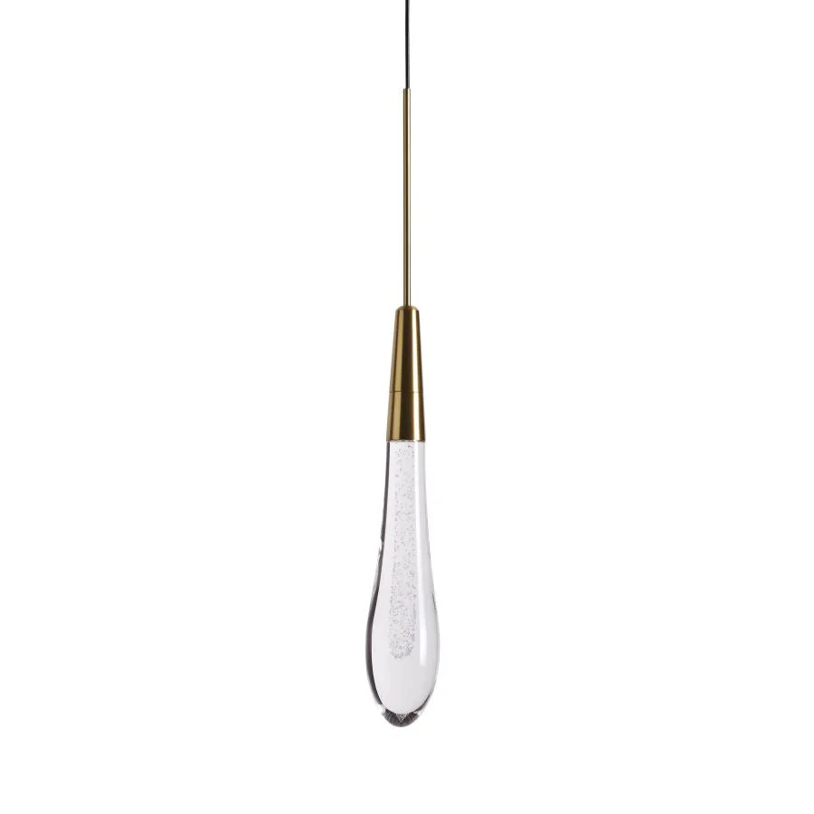 Seeded Glass Raindrop Pendant Light 1-Light 3-Light E12 Fixture - Image 15