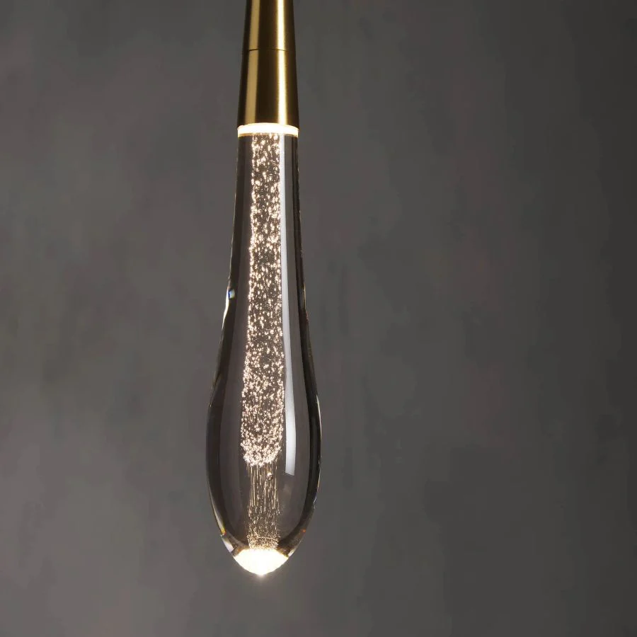 Seeded Glass Raindrop Pendant Light 1-Light 3-Light E12 Fixture - Image 7