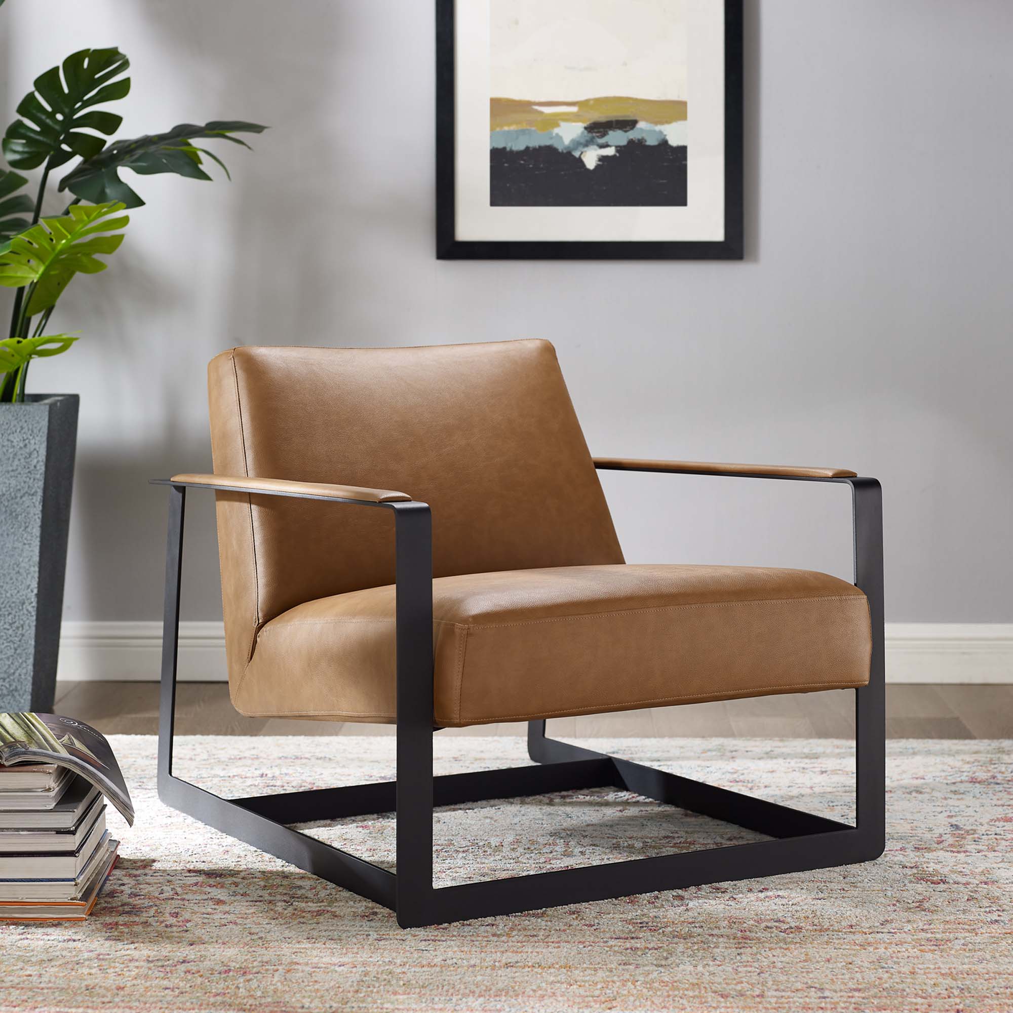 Seg Vegan Leather Accent Chair by Modway - Image 6