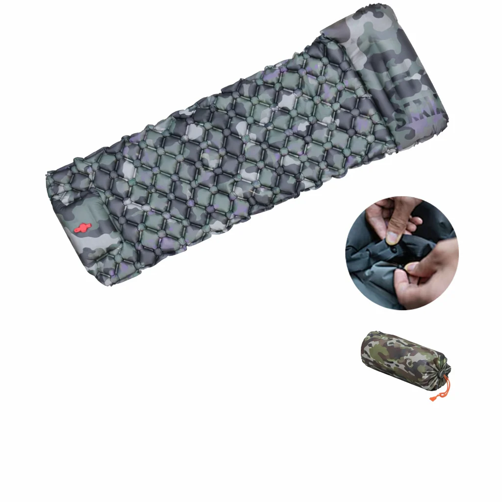 Self-Inflating Camping Sleeping Pad with Pillow – Ultralight Hiking Air Mattress - Image 10