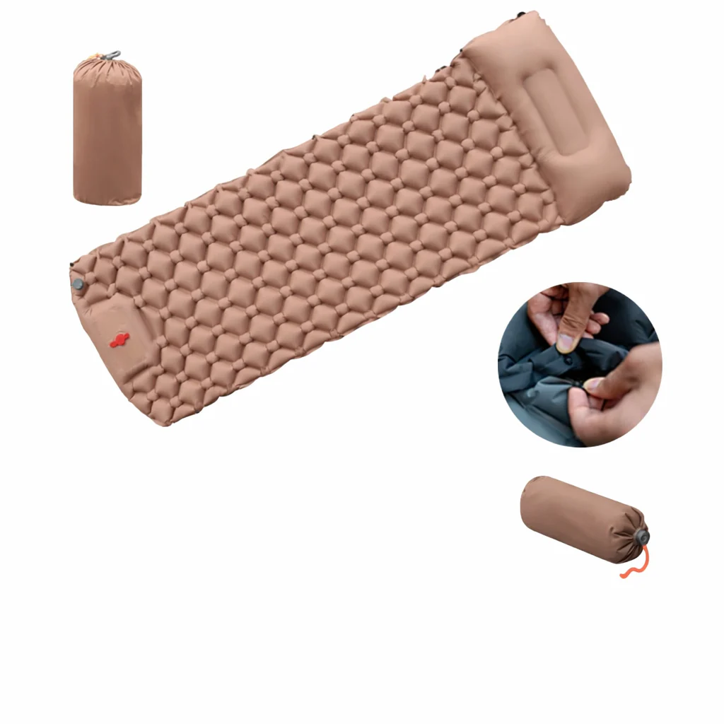Self-Inflating Camping Sleeping Pad with Pillow – Ultralight Hiking Air Mattress - Image 11