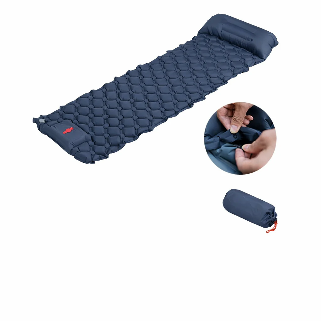 Self-Inflating Camping Sleeping Pad with Pillow – Ultralight Hiking Air Mattress - Image 7