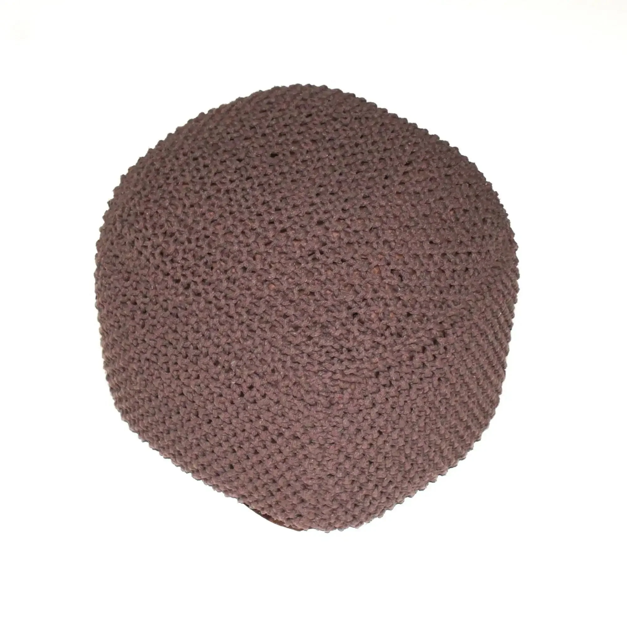 Semi Rounded Pouf Cable Knitted Perfect Seating - Image 12