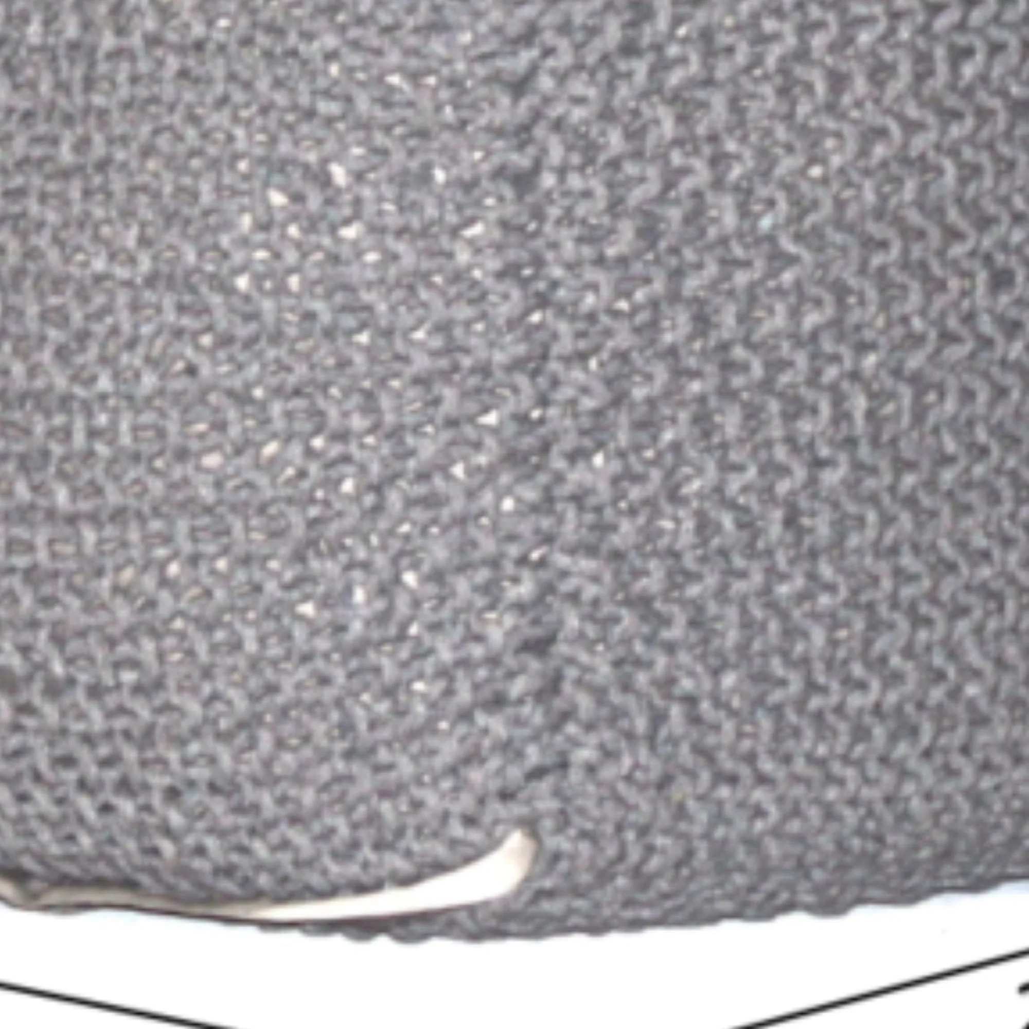 Semi Rounded Pouf Cable Knitted Perfect Seating - Image 9