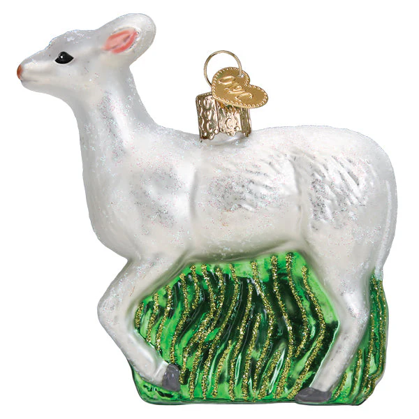 Seneca White Deer Ornament by Old World Christmas - Image 4