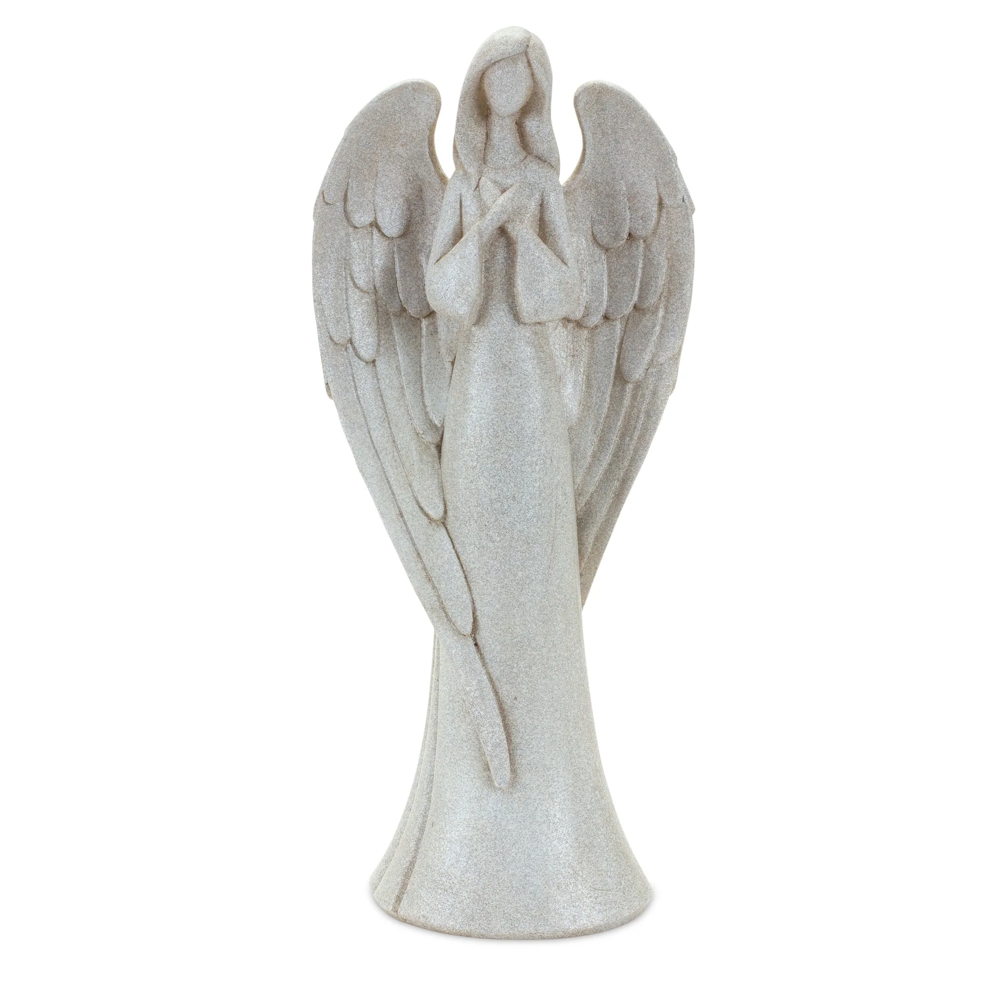 Serene angel figurine with bird accent (set of 2) - Image 2