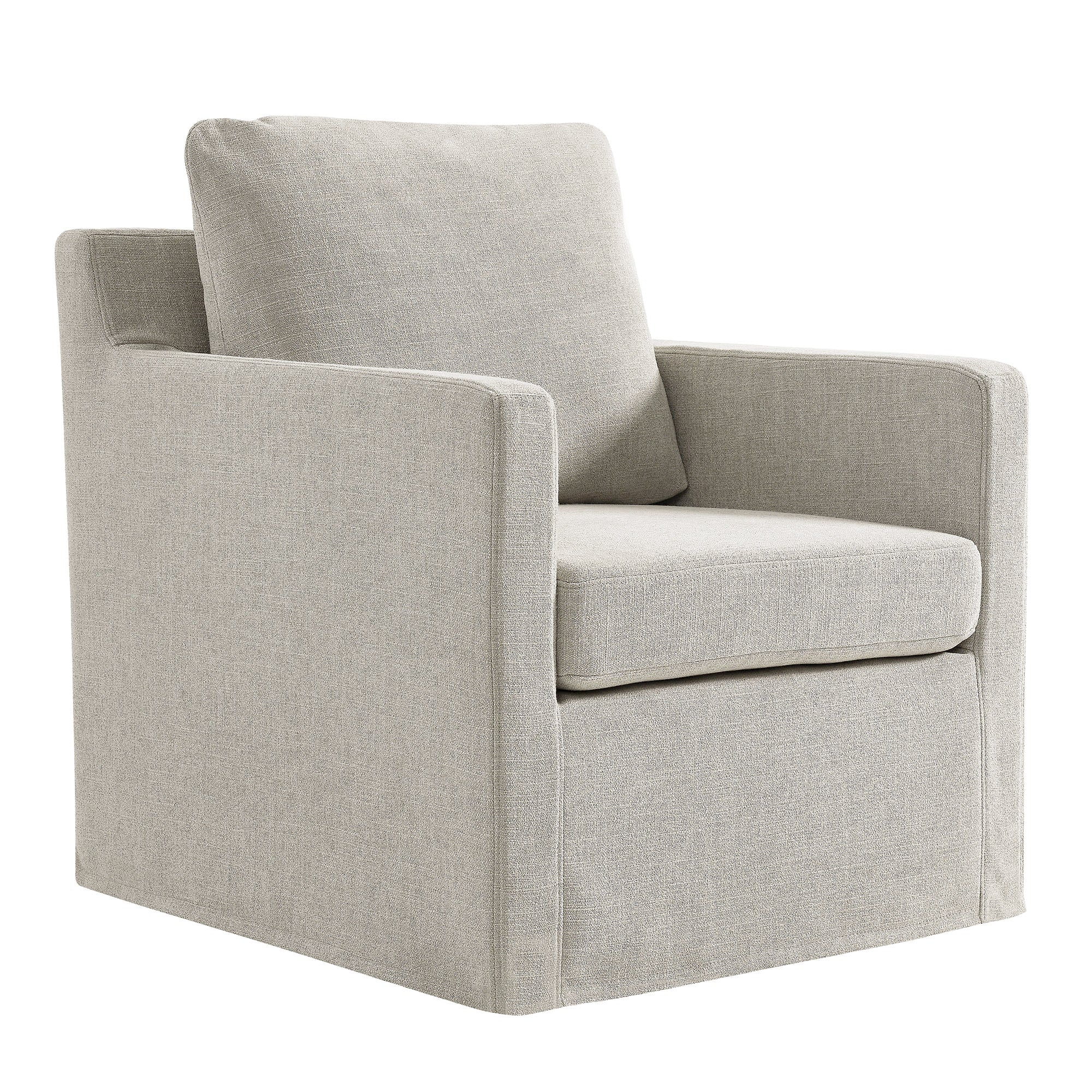 Serene Fabric Slipcovered Swivel Armchair by Modway - Image 28