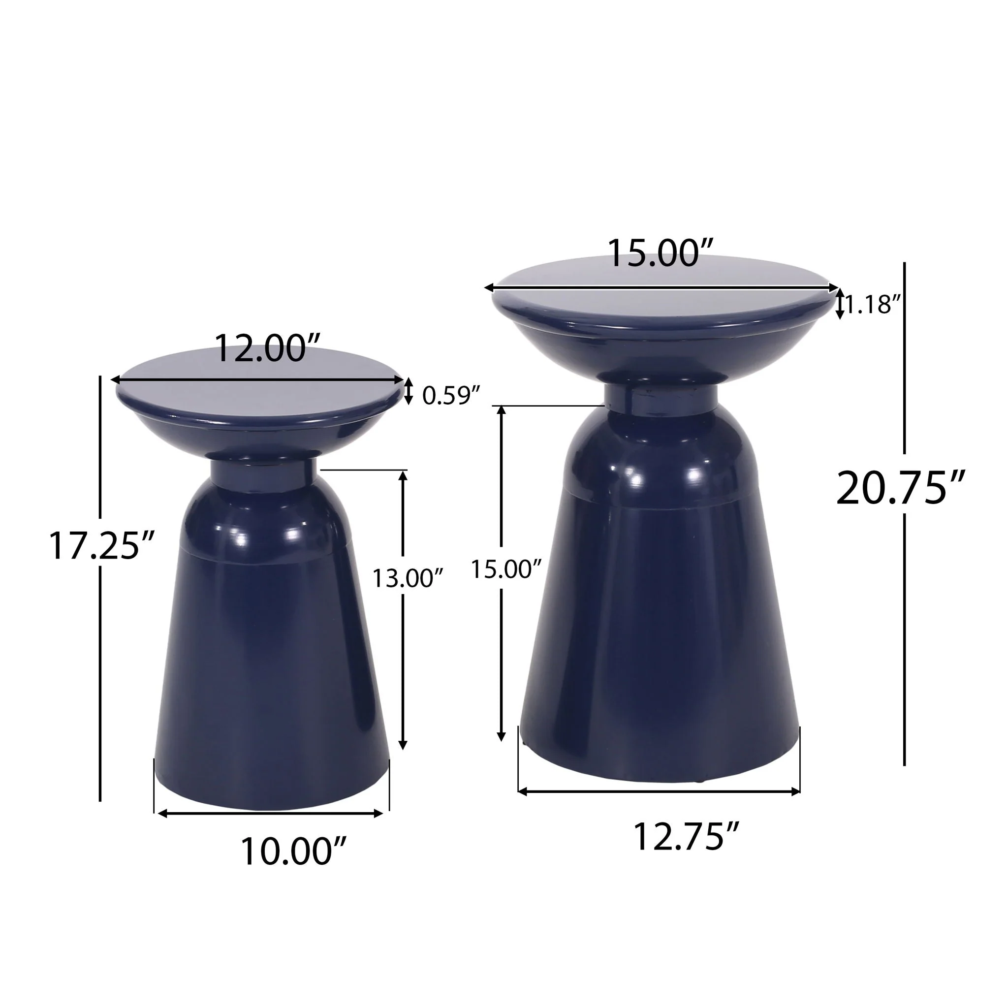 Serenita - Outdoor Side Tables With Flared Design (Set of 2) - Image 10