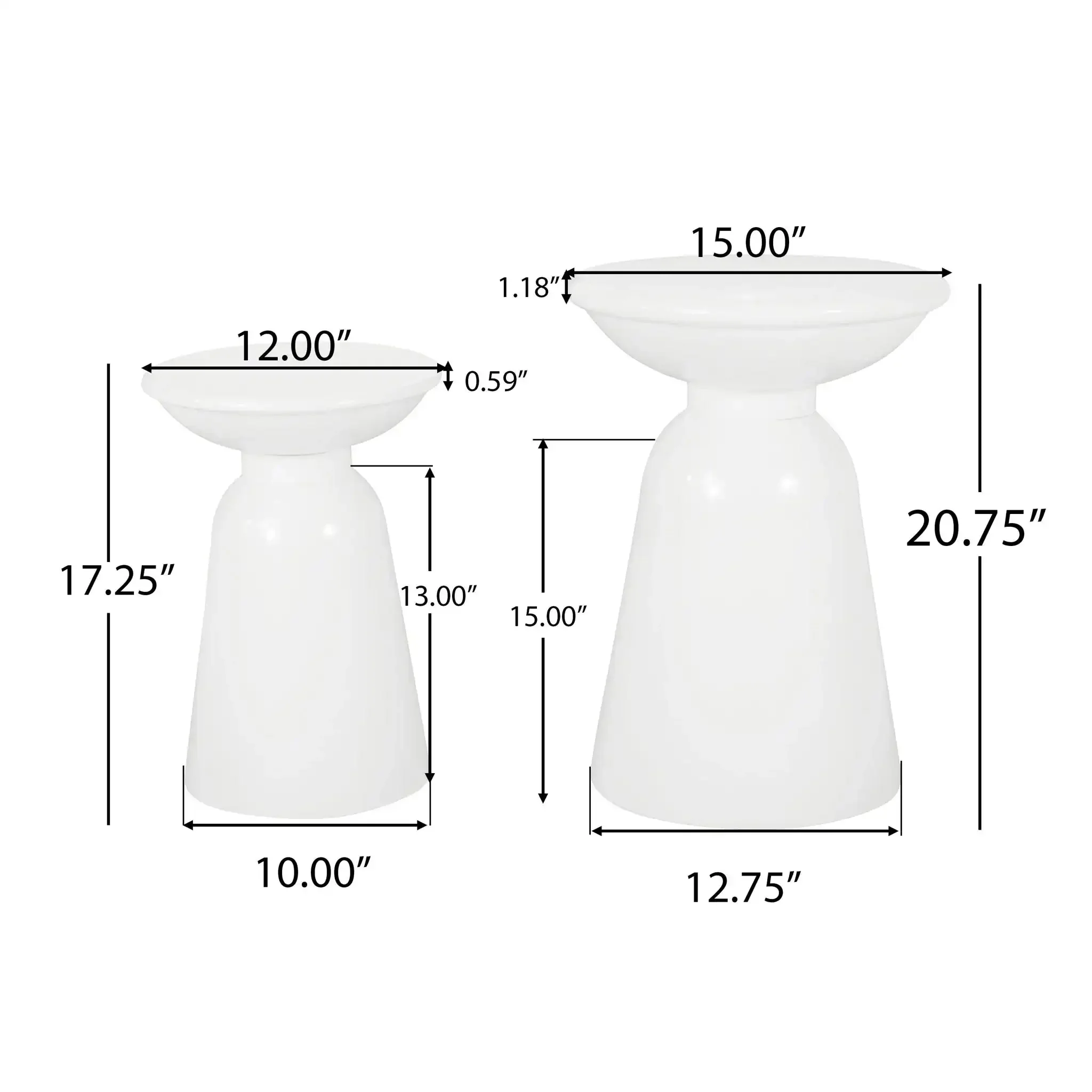 Serenita - Outdoor Side Tables With Flared Design (Set of 2) - Image 13