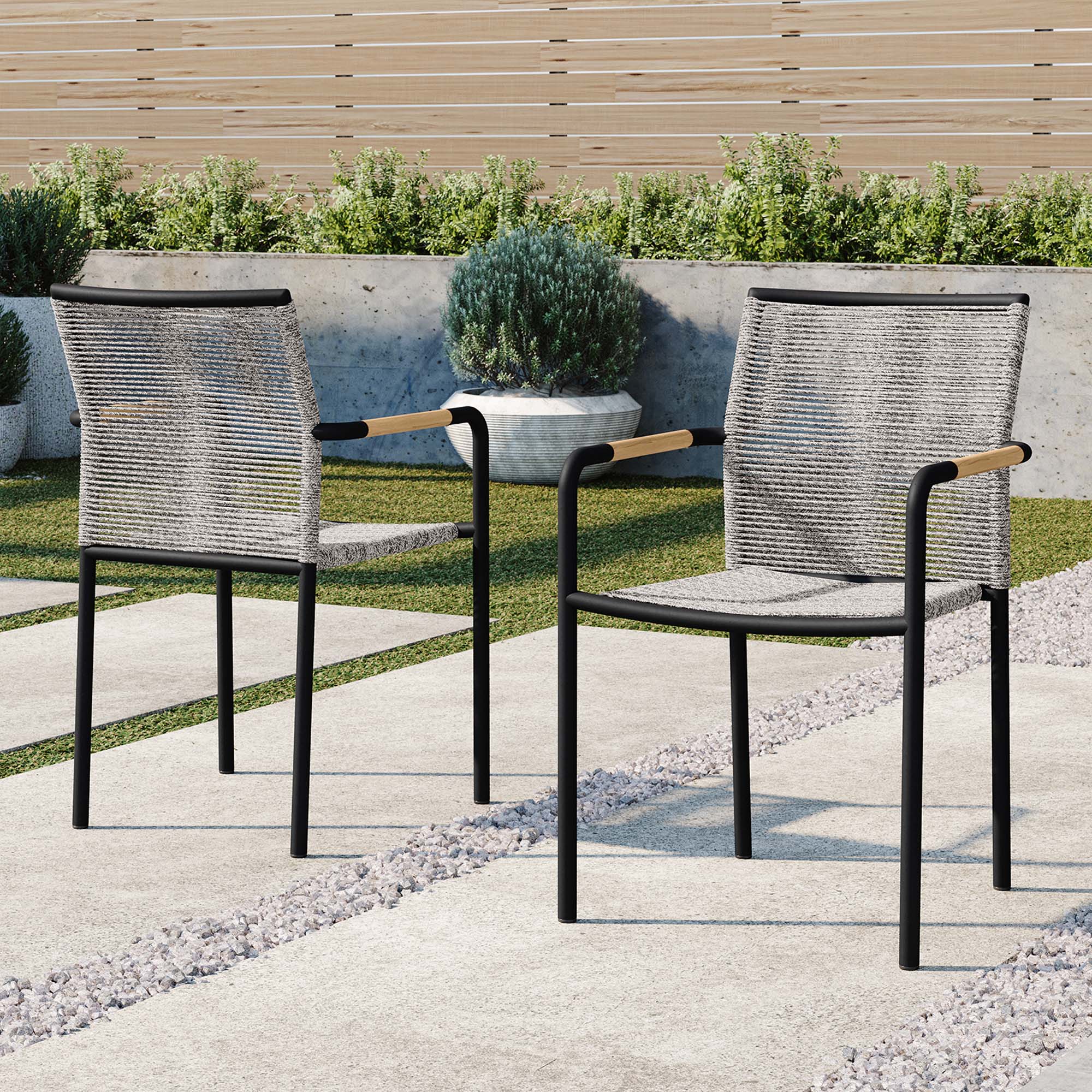 Serenity Outdoor Patio Armchairs Set of 2 by Modway - Image 7