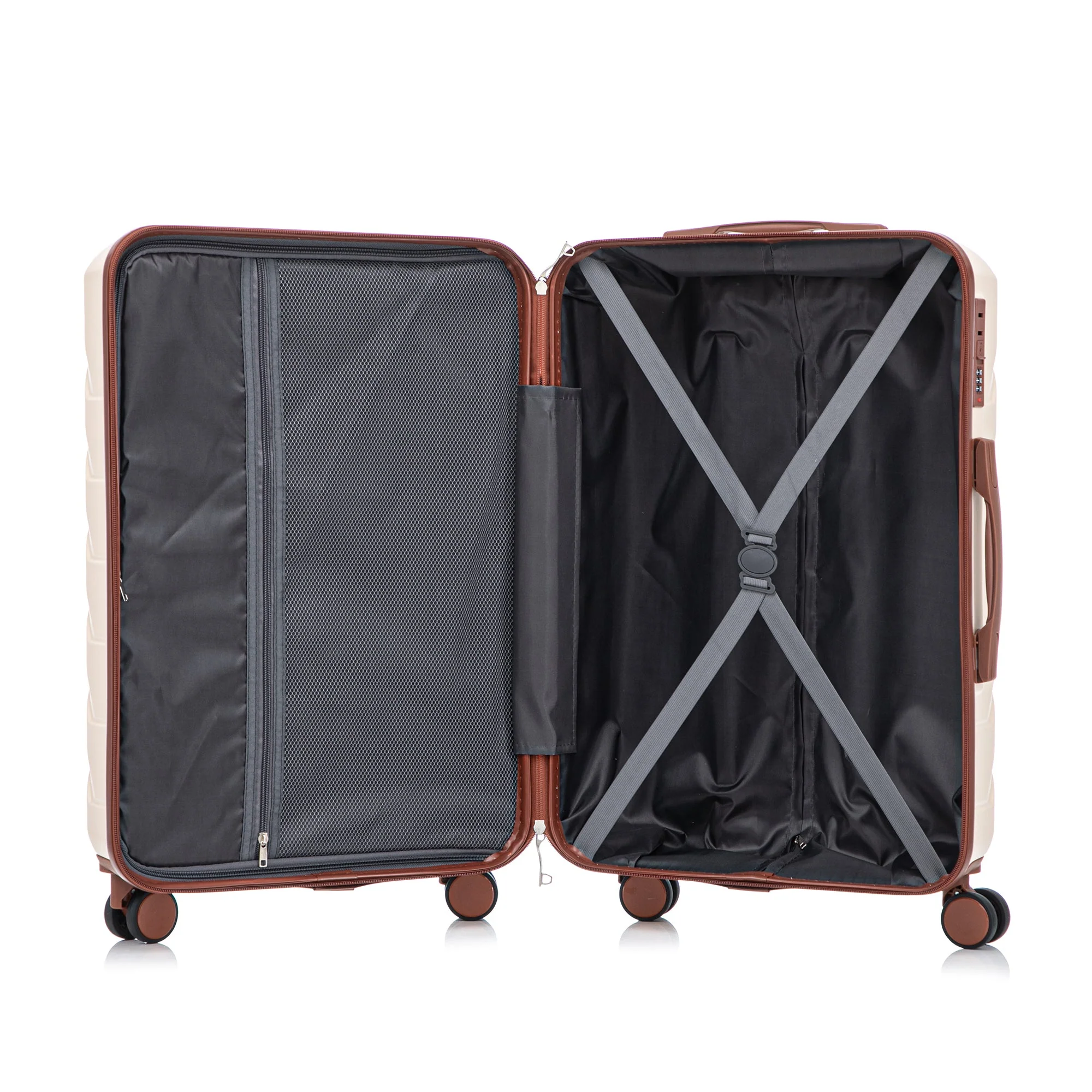 Set 3PCs 20'/24'/28' ABS Spinner Wheel Luggage - Beige - Image 19