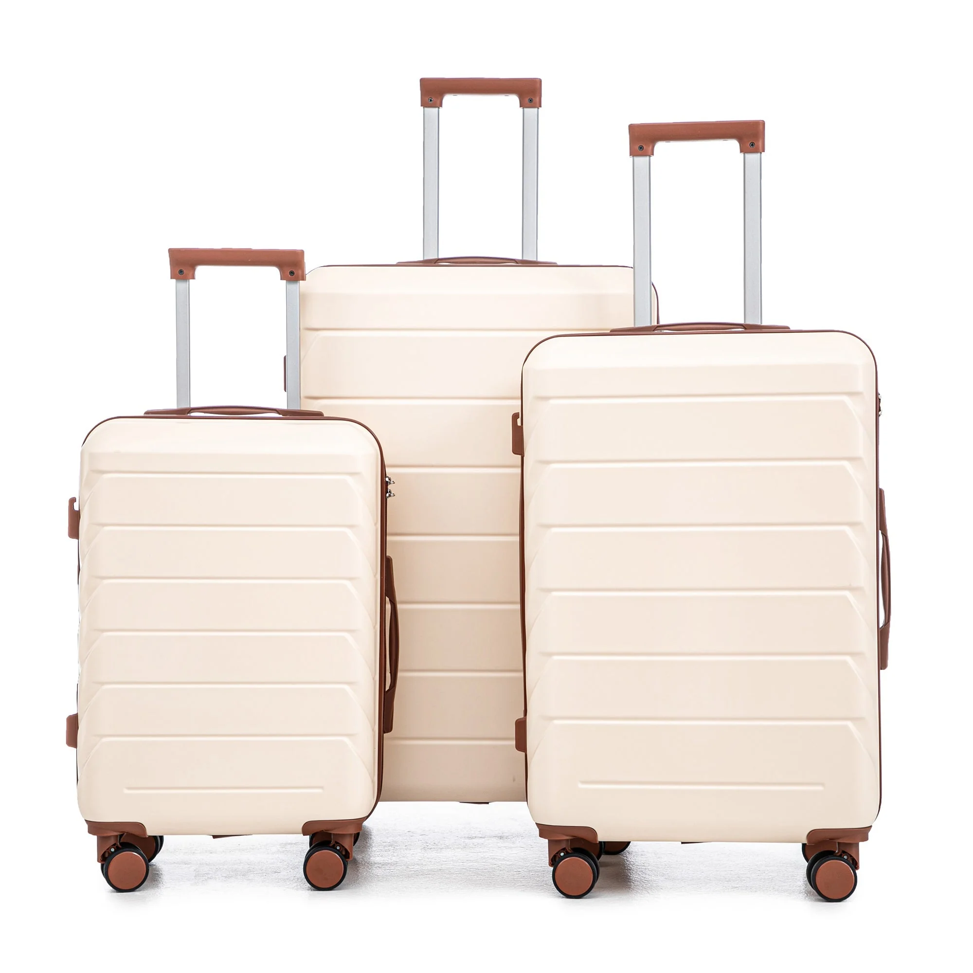 Set 3PCs 20'/24'/28' ABS Spinner Wheel Luggage - Beige - Image 22