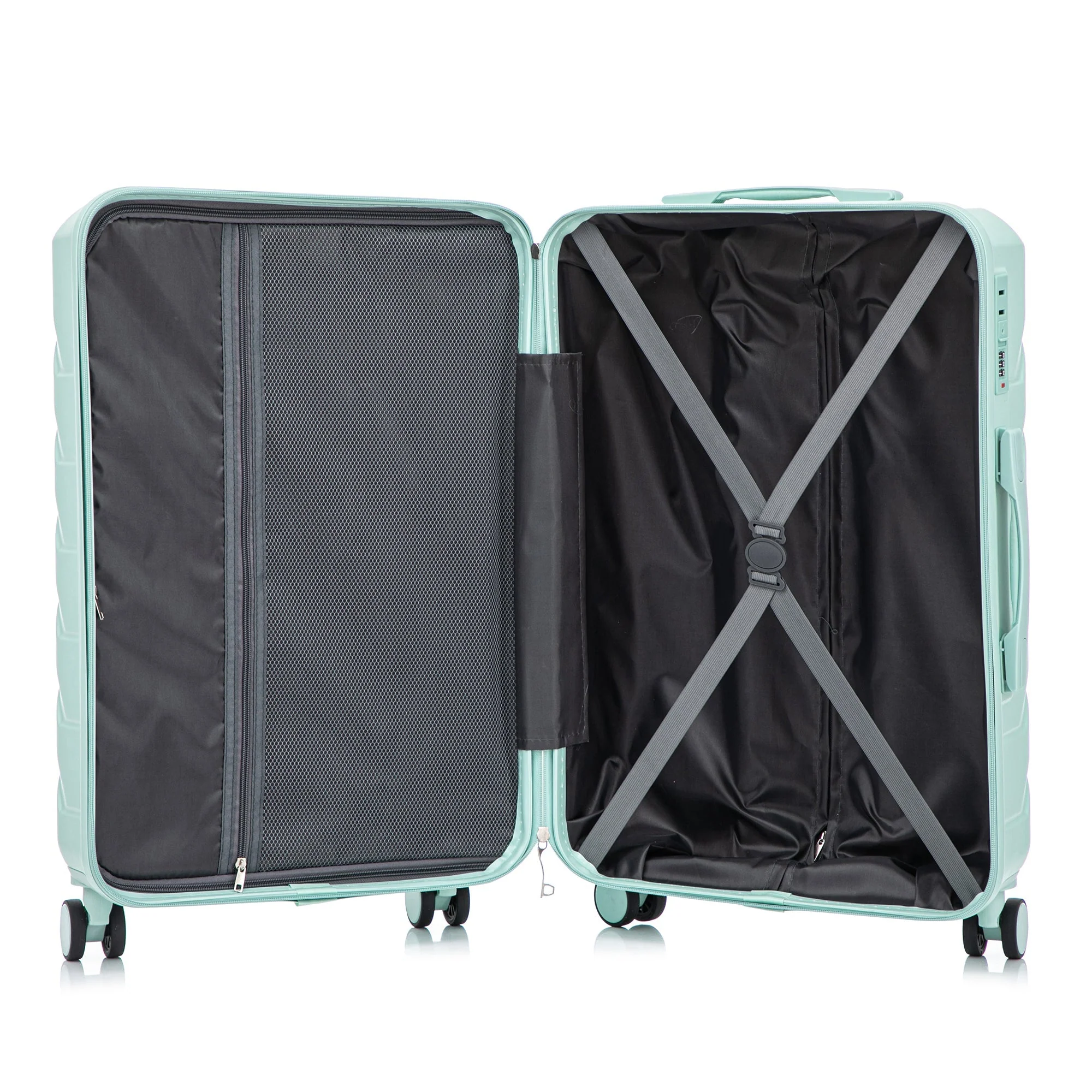Set 3PCs 20'/24'/28' ABS Spinner Wheel Luggage - Mint Green - Image 19