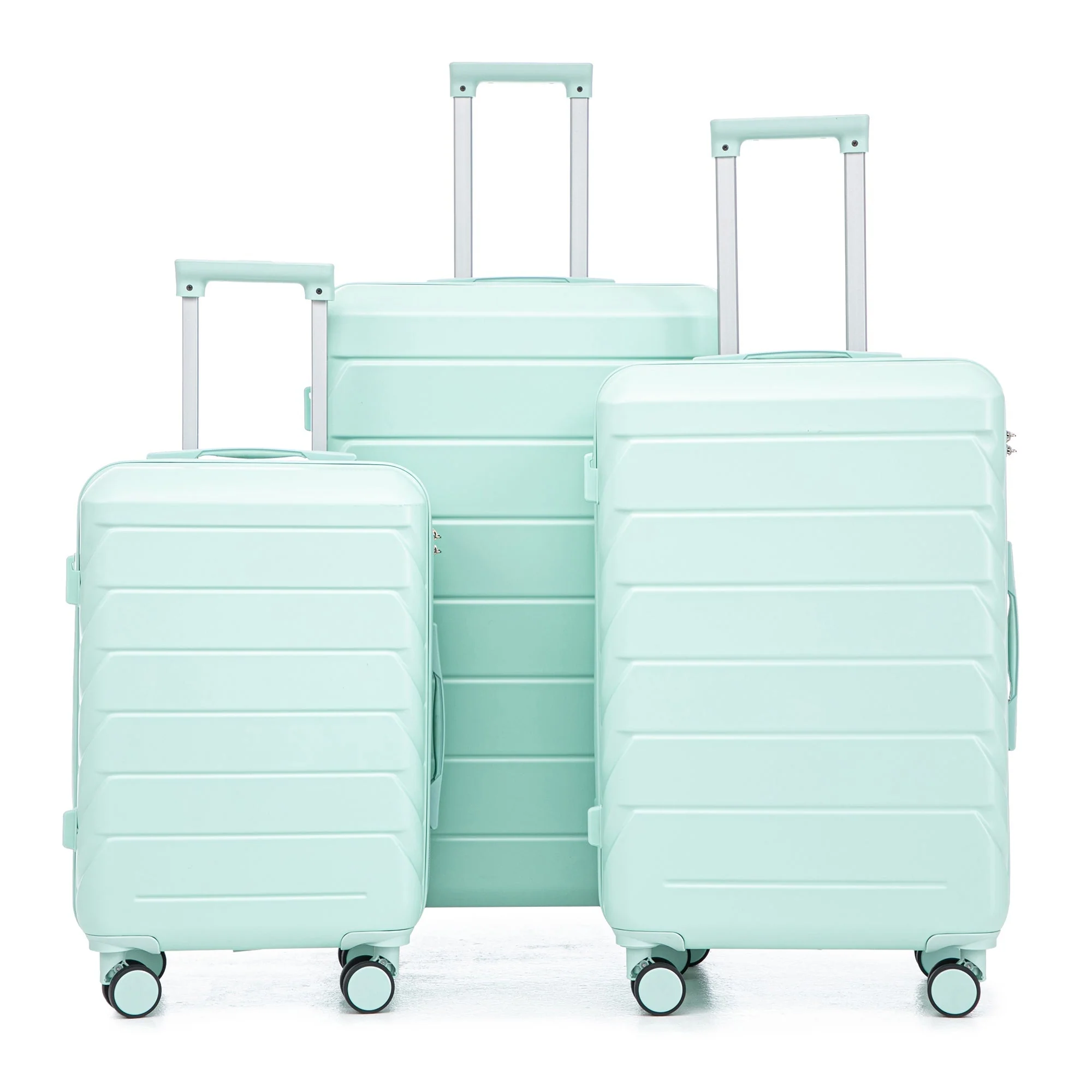 Set 3PCs 20'/24'/28' ABS Spinner Wheel Luggage - Mint Green - Image 22